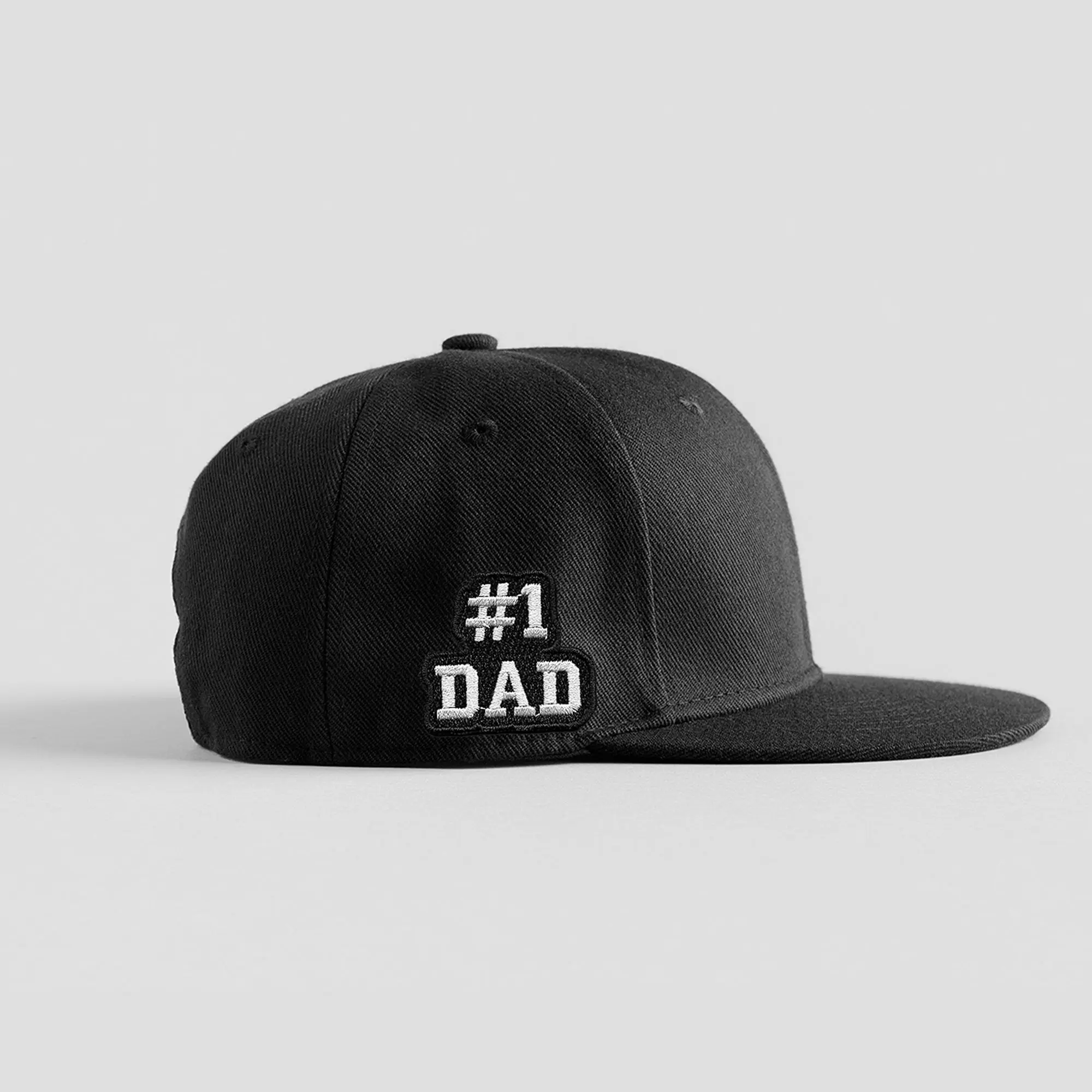 #1 Dad Hat Patch Proud Parent Embroidered Iron On - Image 3