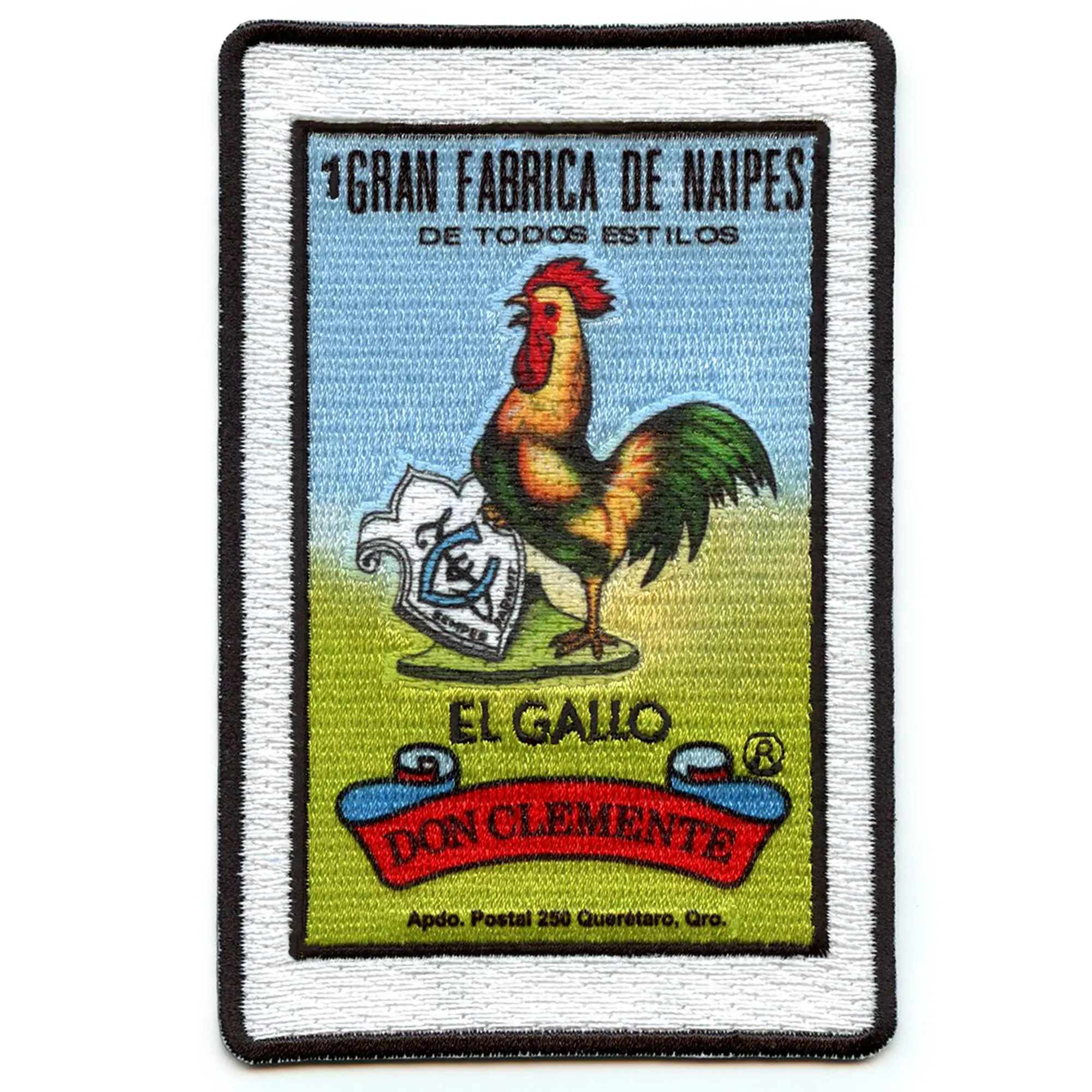 EL Gallo 1 Patch Rooster Mexican Loteria Card Sublimated Embroidery Iron On - Image 2