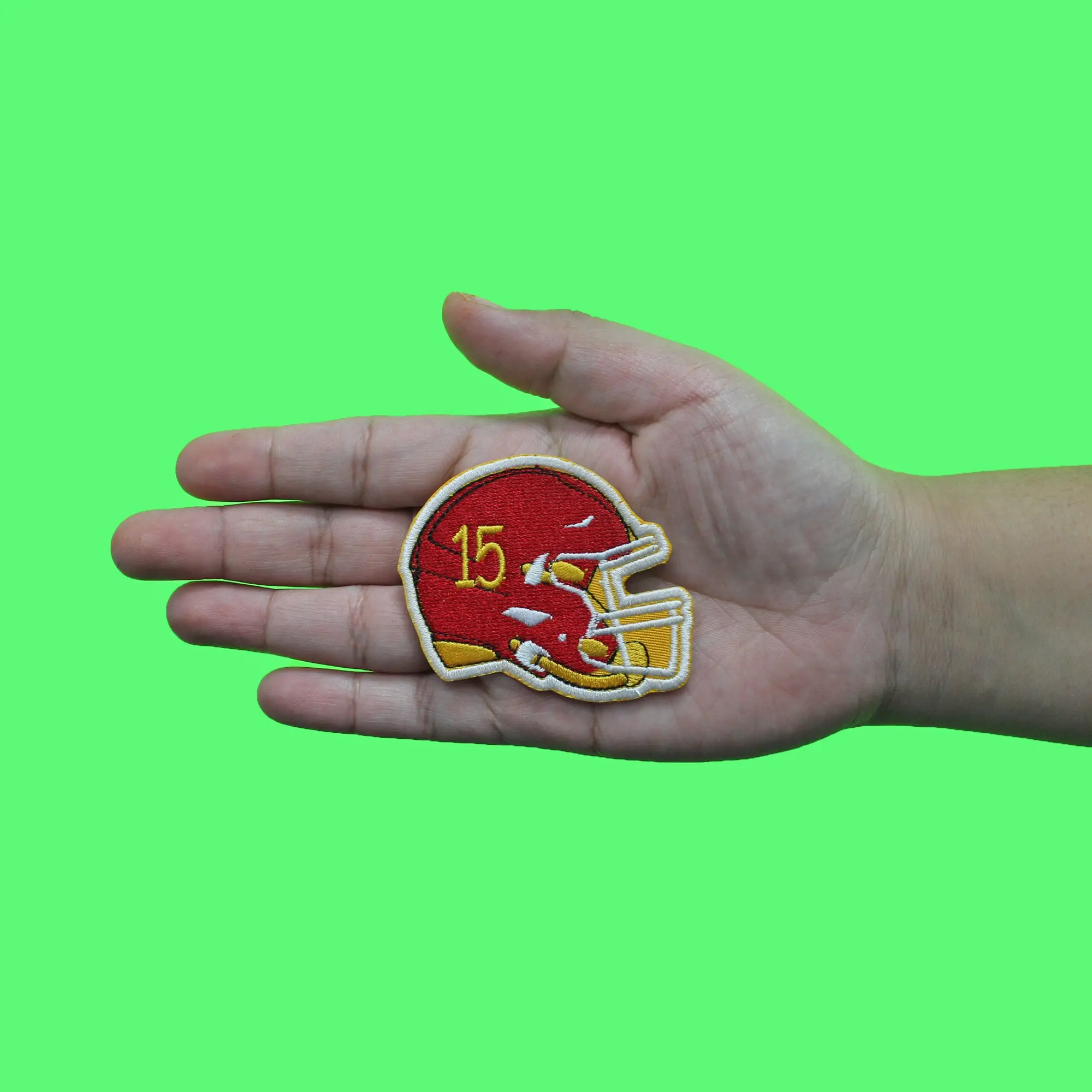 #15 Kansas City Helmet Patch Football Fan Missouri Embroidered Iron On - Image 2