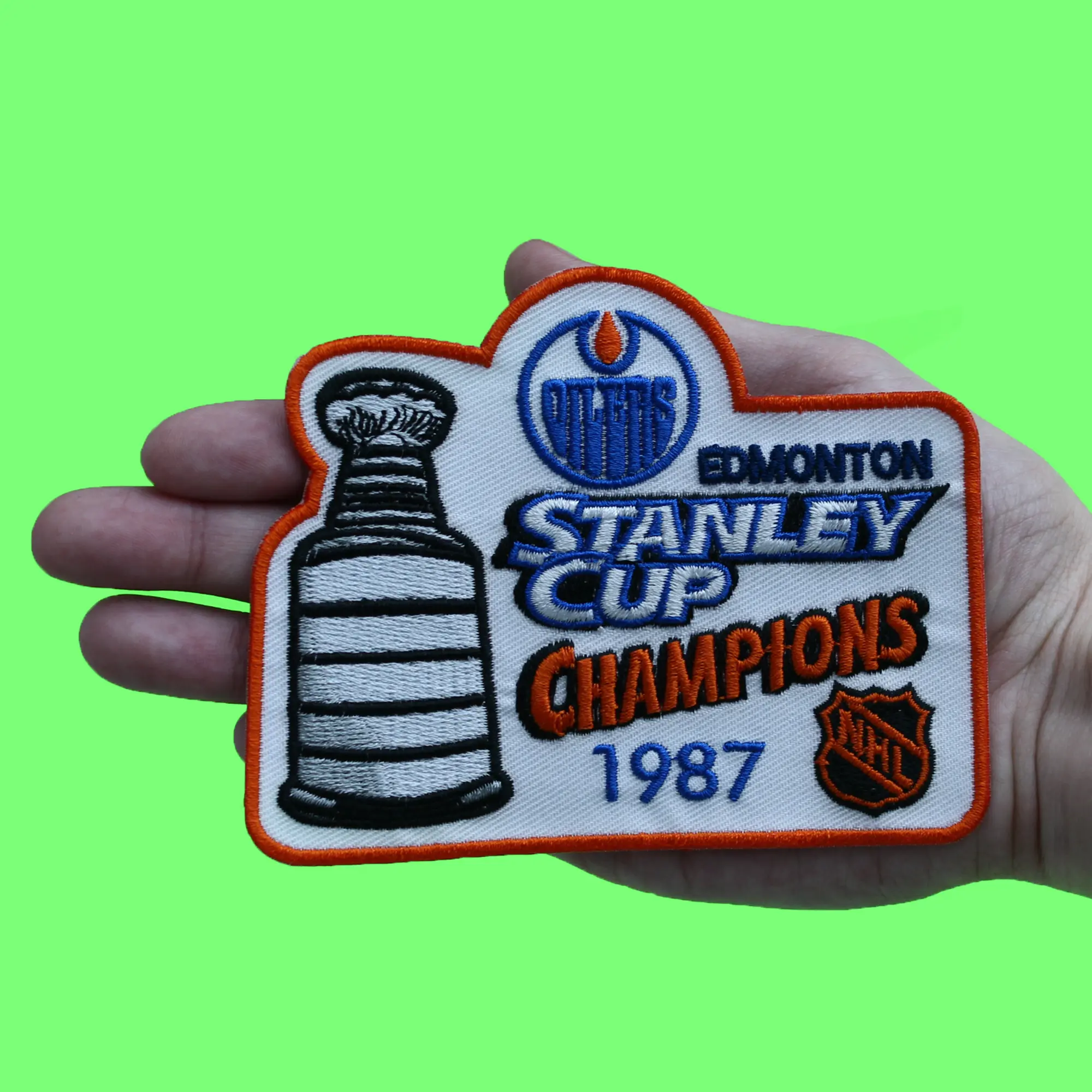 1987 NHL Stanley Cup Final Champions Edmonton Oilers Jersey Patch - Image 3