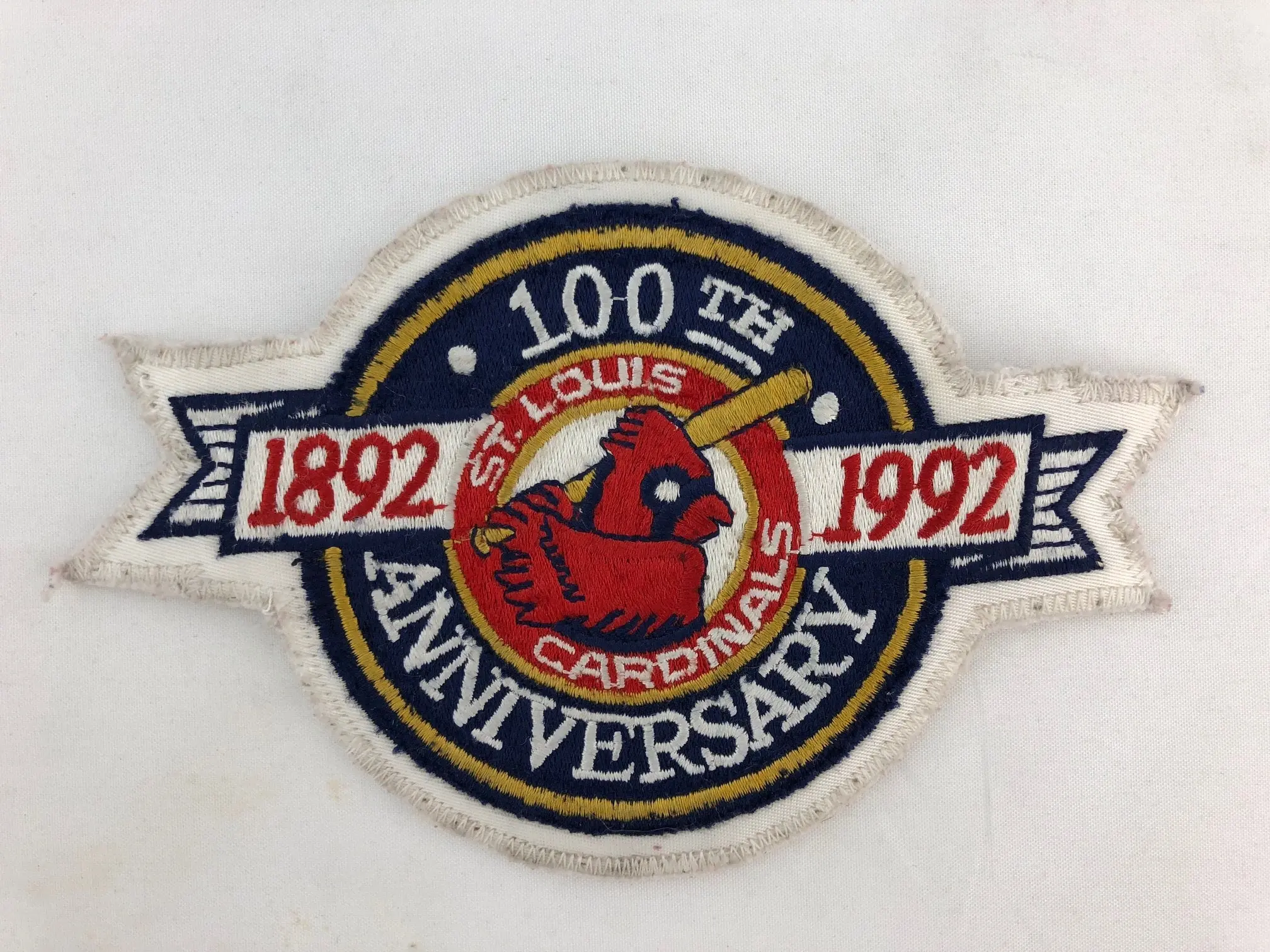 1992 St Louis Cardinals 100th Anniversary Logo Jersey Patch