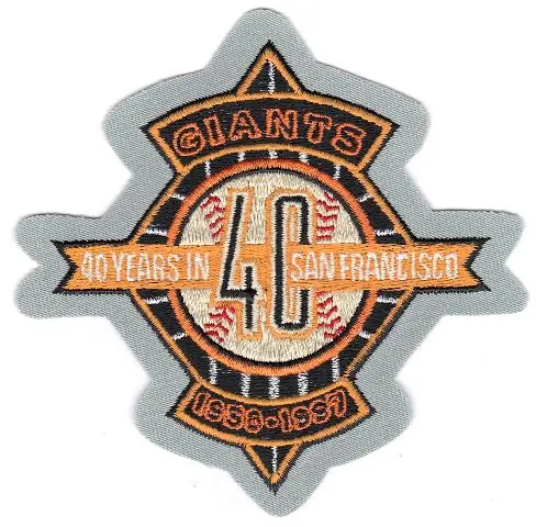 1997 San Francisco Giants 40th Anniversary Jersey Patch (40 Years in San Francisco)