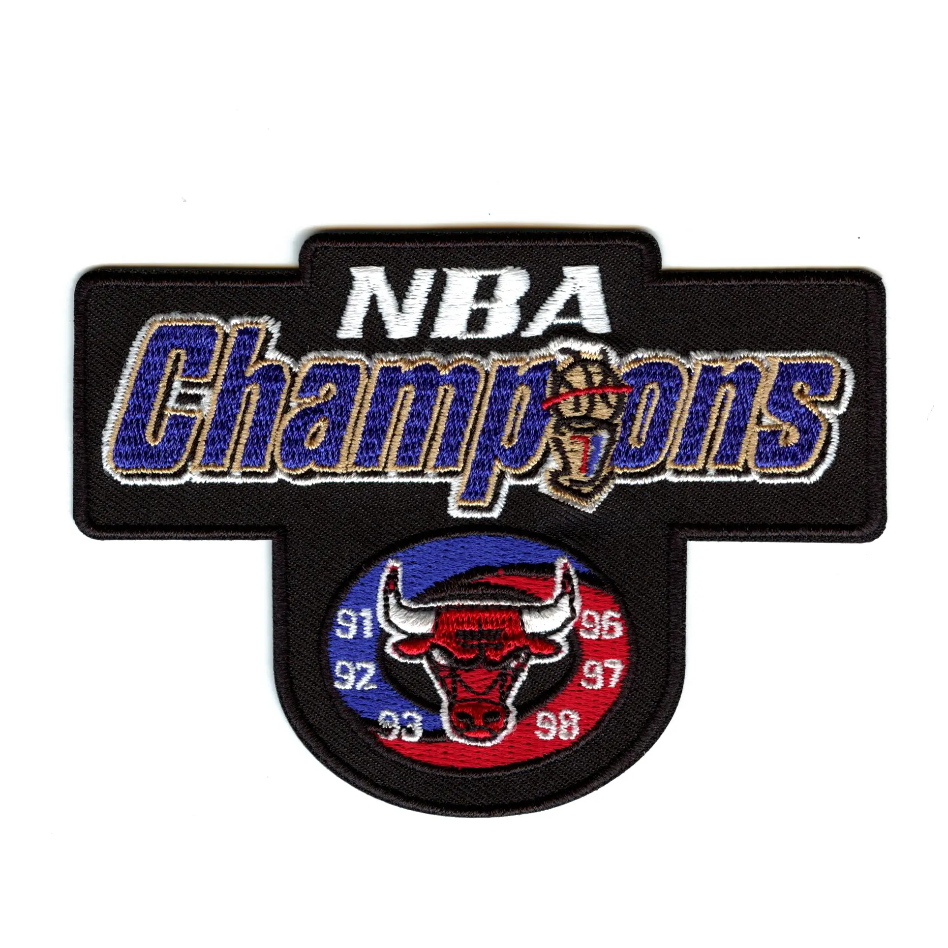 1998 Chicago Bulls NBA World Champions Embroidered Retro Patch