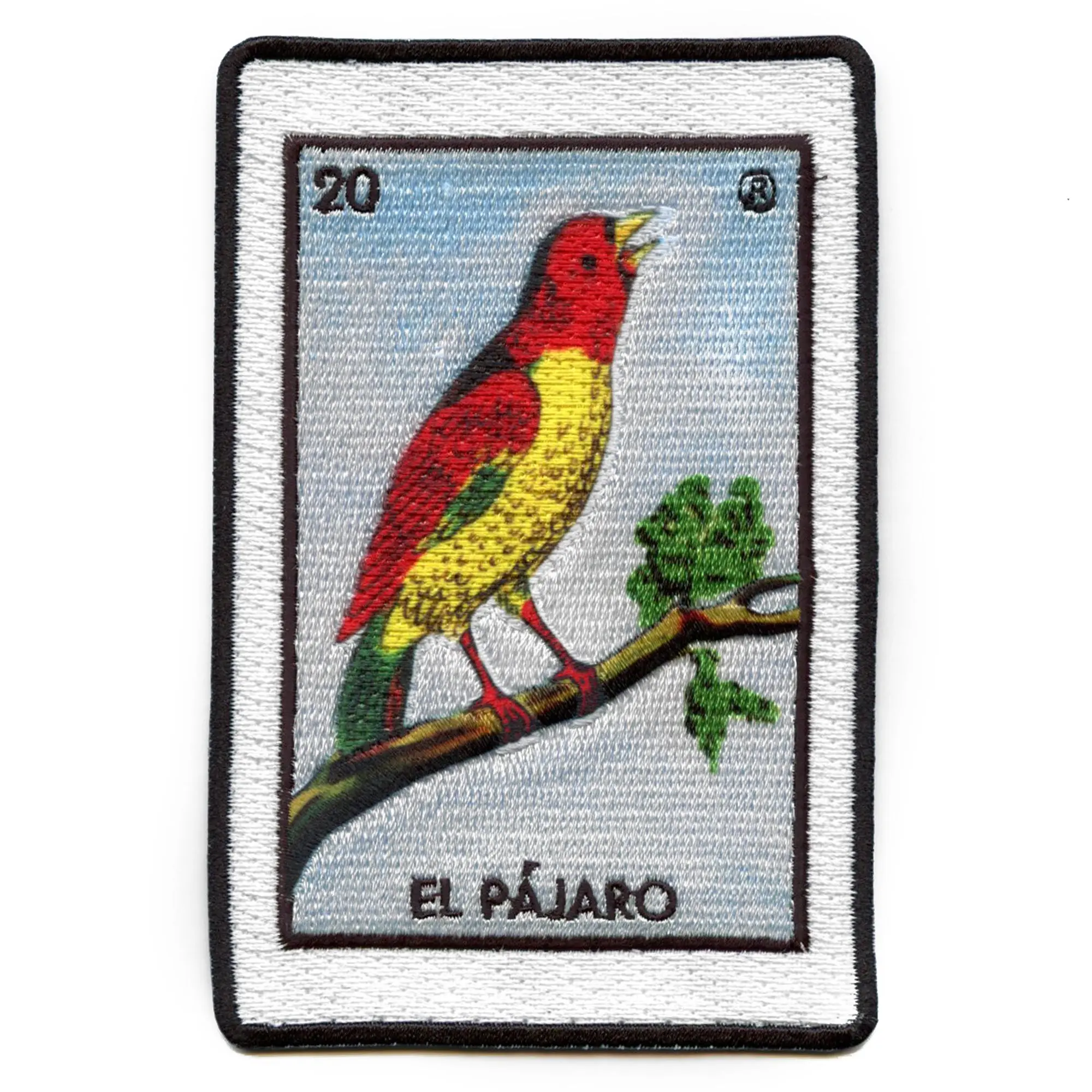 El Pajaro 20 Patch Bird Mexican Loteria Card Sublimated Embroidery Iron On - Image 2