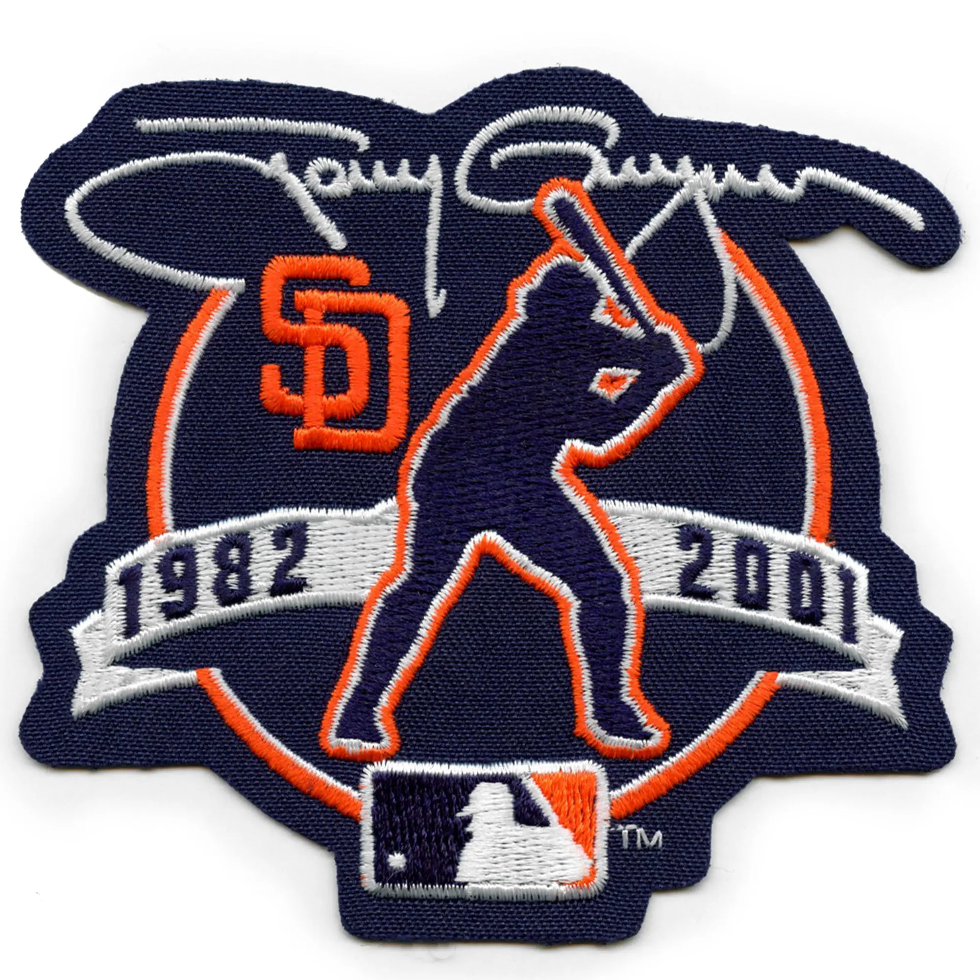 2001 Tony Gwynn San Diego Padres Retirement Jersey Patch Iron On