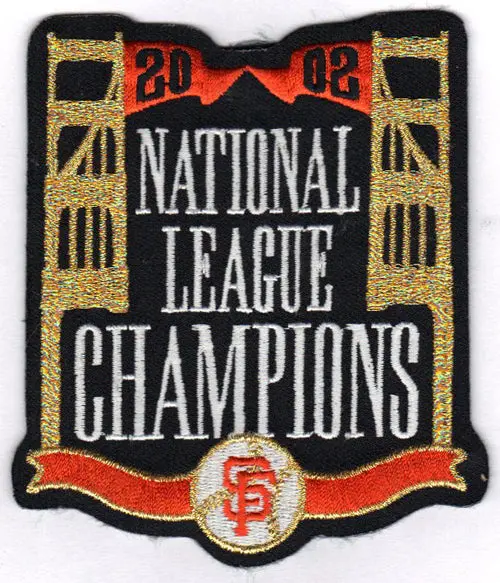 2002 San Francisco Giants National League Champions Jersey Patch