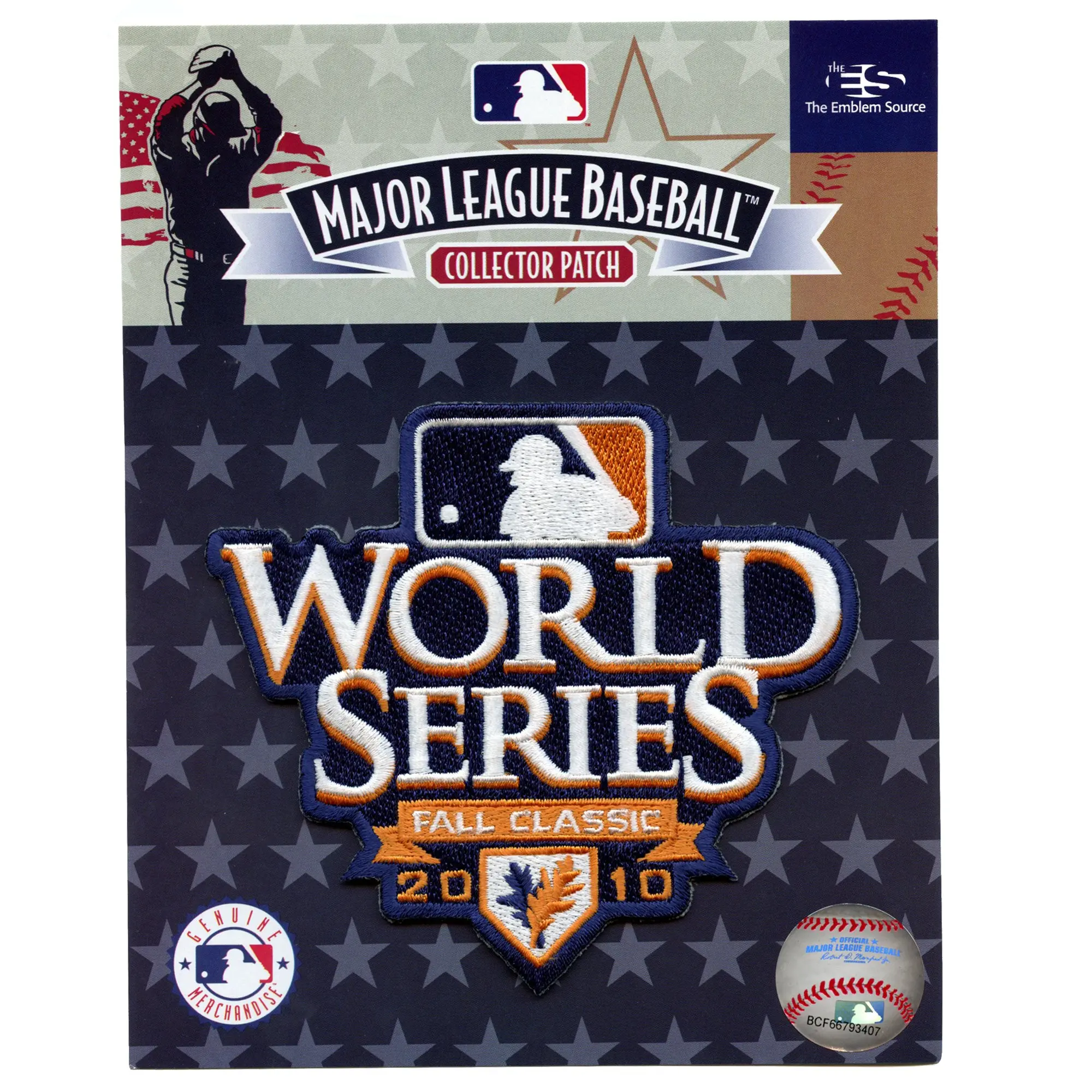 2010 MLB World Series Logo Jersey Sleeve Patch Fall Classic ( Blue Border) - Image 2