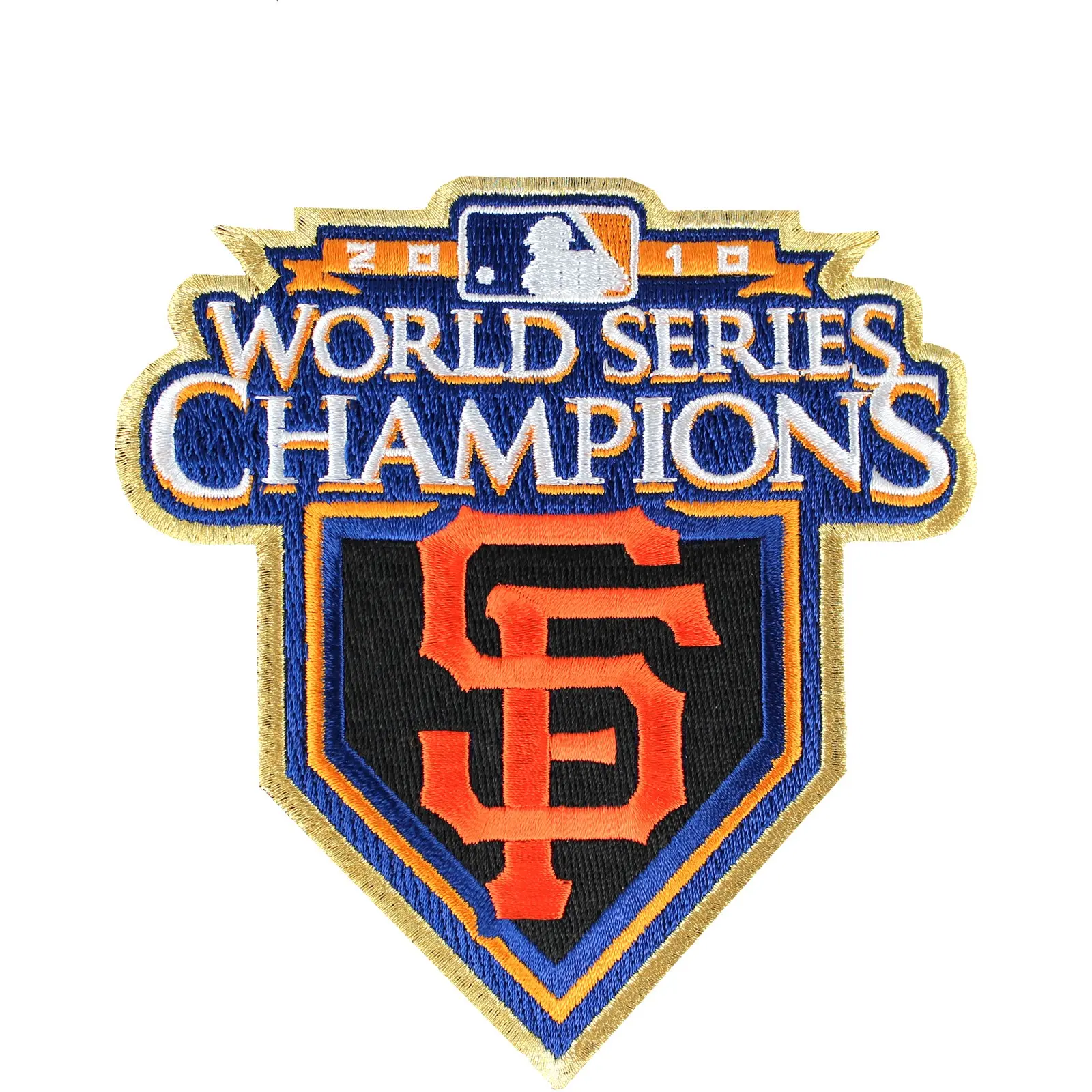 2010 San Francisco Giants MLB World Series Champions Ring Ceremony Jersey Patch (Gold Border)