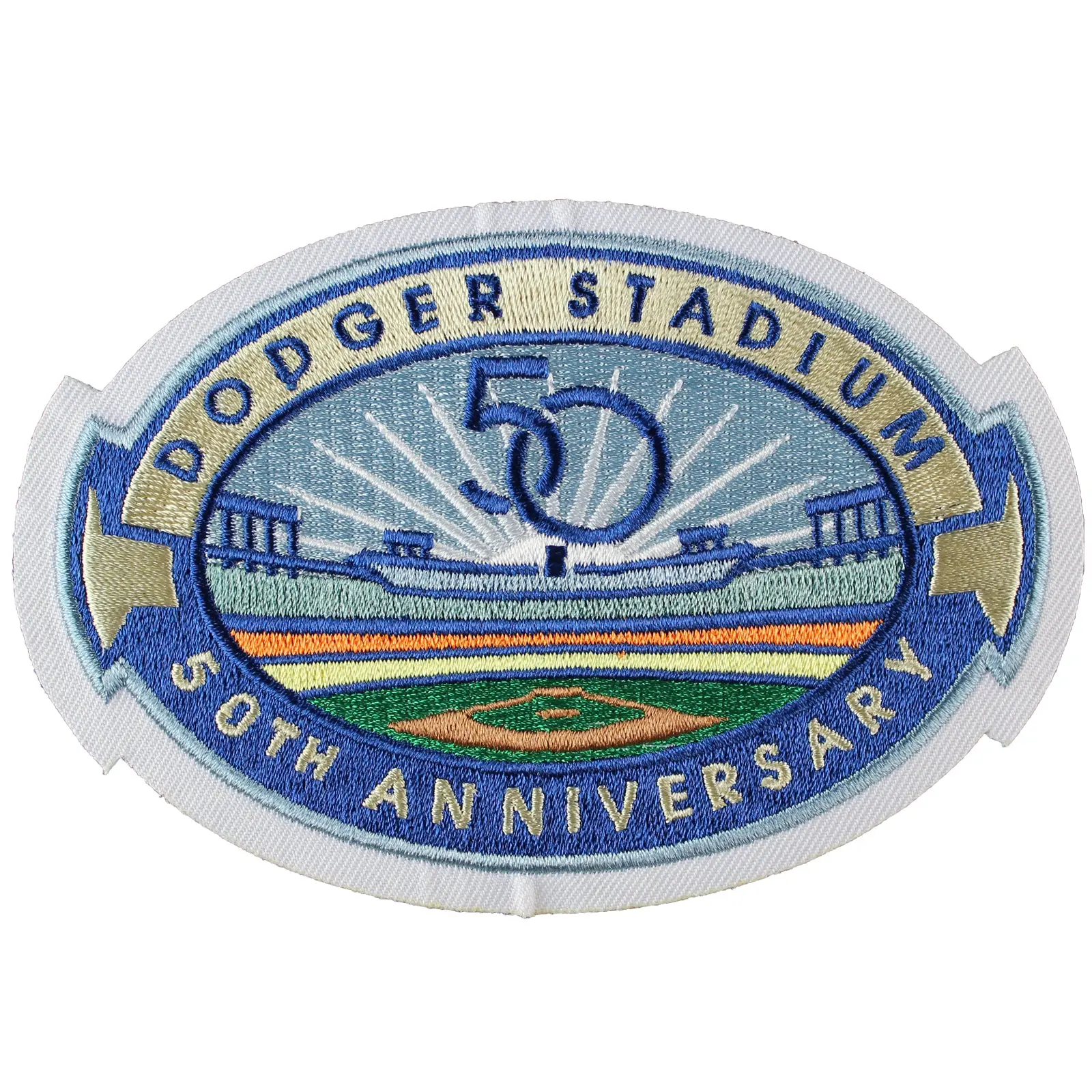 2012 Los Angeles Dodgers 'Dodger Stadium 50th Anniversary' Season Jersey Sleeve Patch - Image 2