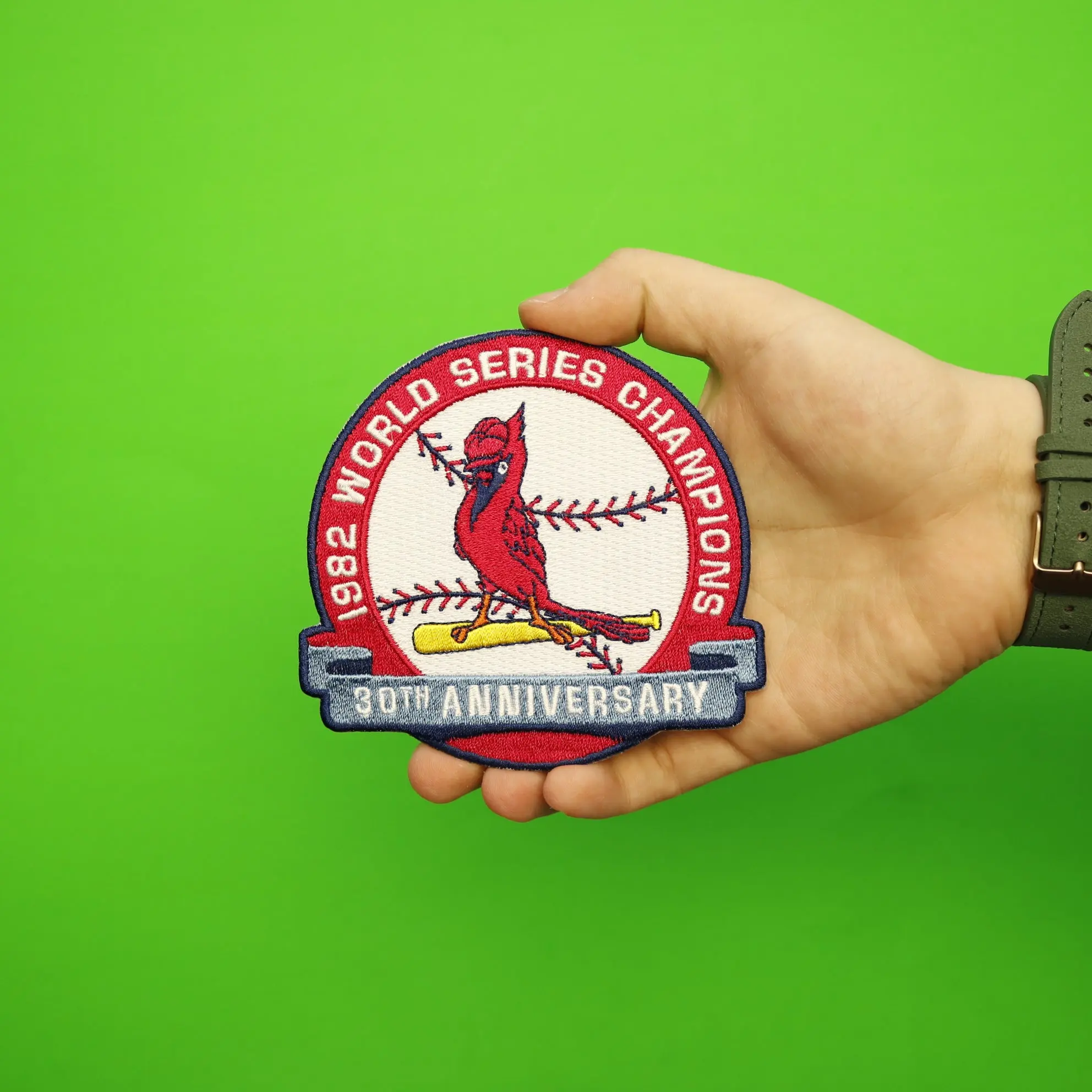 2012 St Louis Cardinals 30th Anniversary Reunion 1982 MLB World Series Champions Jersey Patch - Image 2