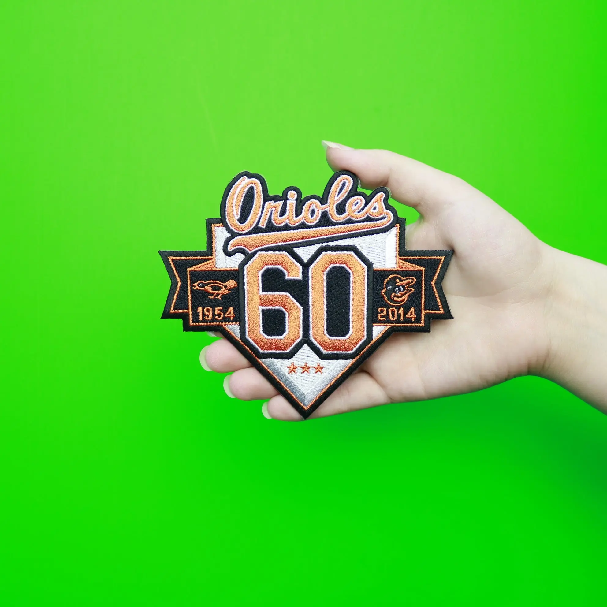 2014 Baltimore Orioles 60th Anniversary Season Jersey Sleeve Patch (1954) - Image 2