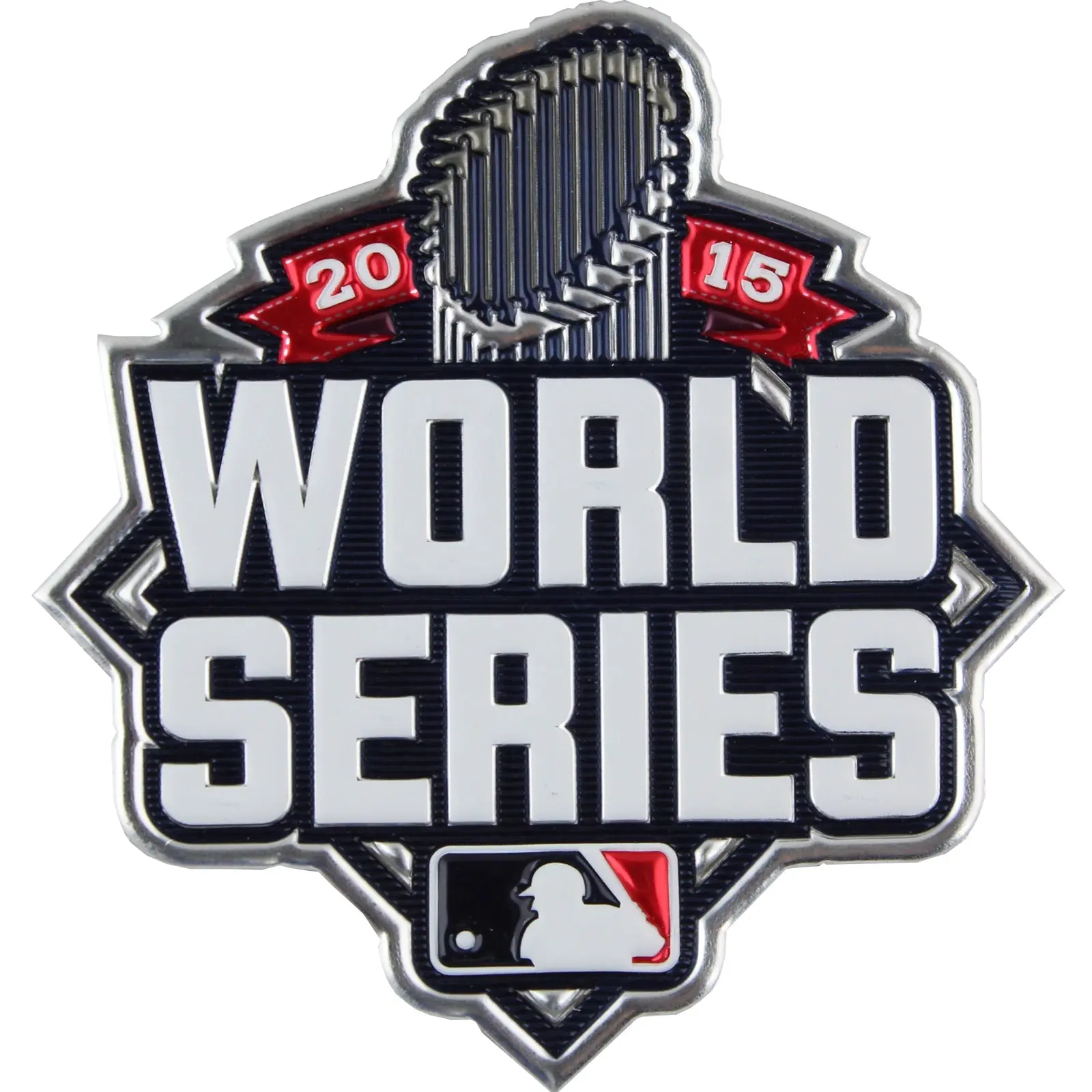 2015 MLB Official World Series Jersey TPU Patch Game Worn Version New York Mets Kansas City Royals Embriorded