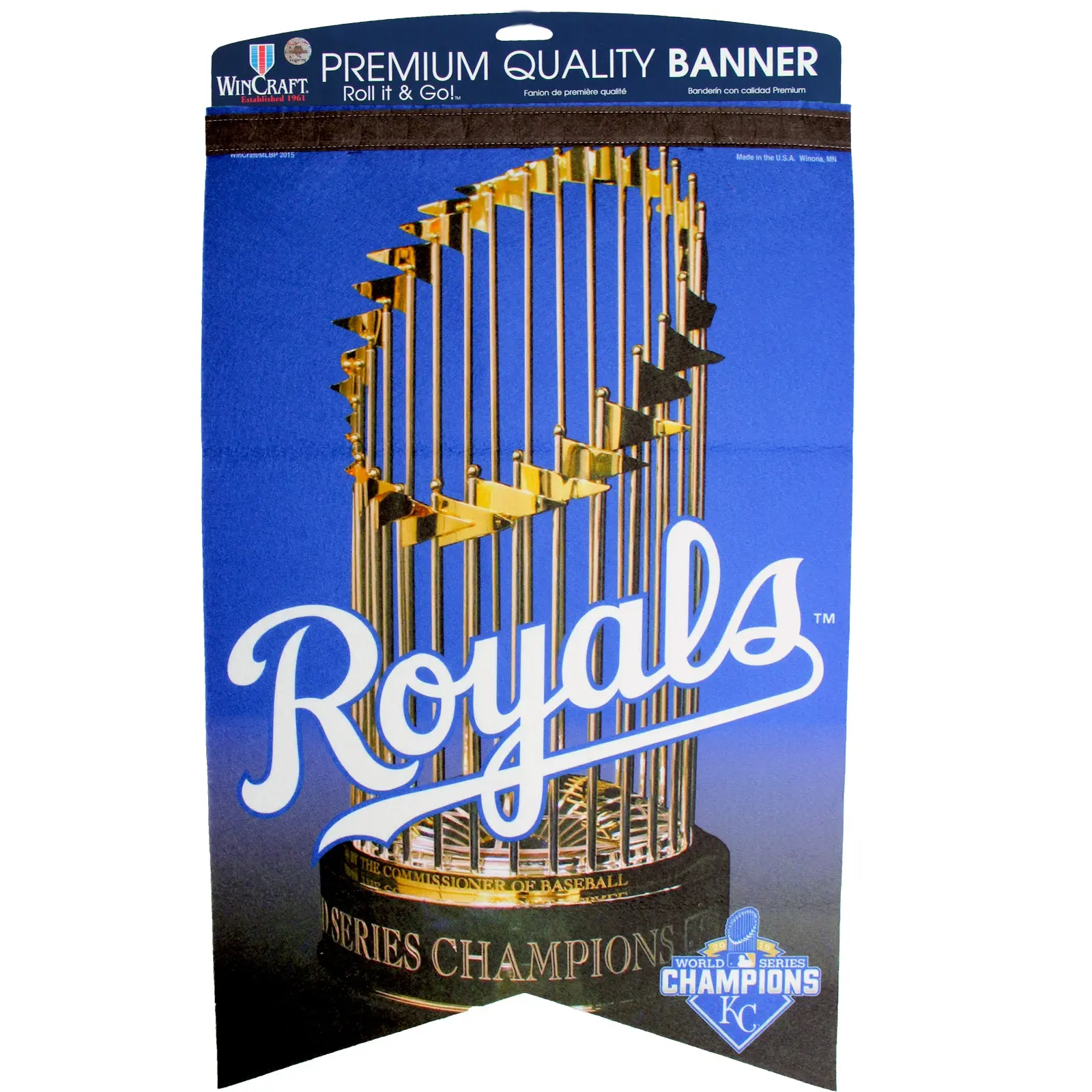 2015 MLB World Series Champions Kansas City Royals Premium Banner 17" x 26"