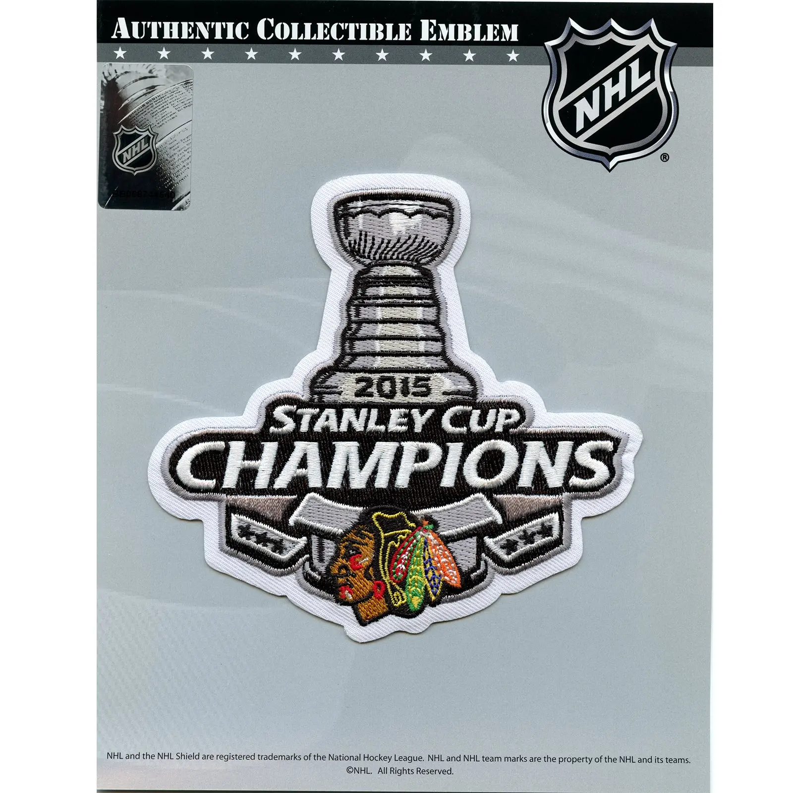 2015 NHL Stanley Cup Final Champions Chicago Blackhawks Jersey Commemorative Patch - Image 3