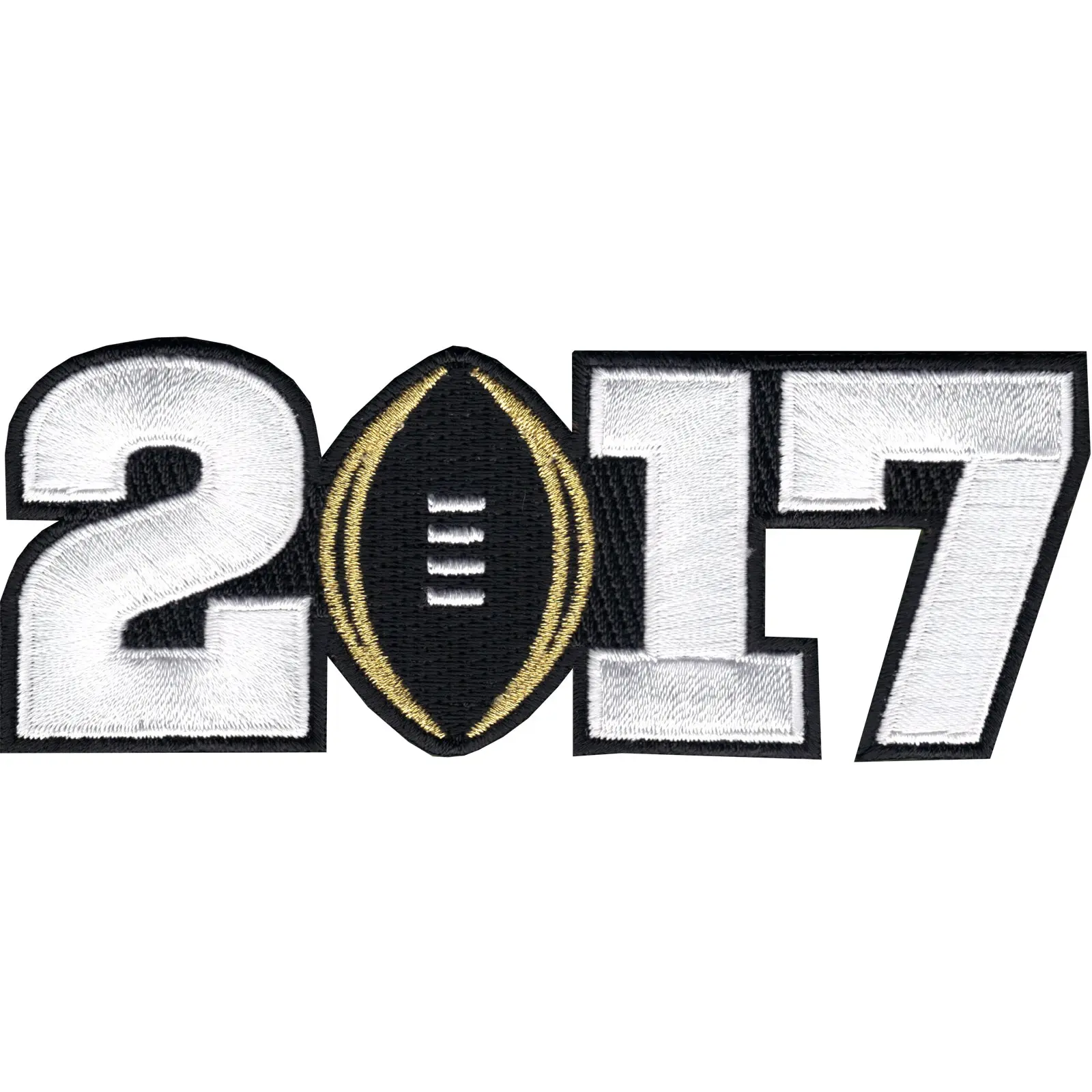 2017 College National Championship Playoff Game Jersey Patch Black Alabama Clemson