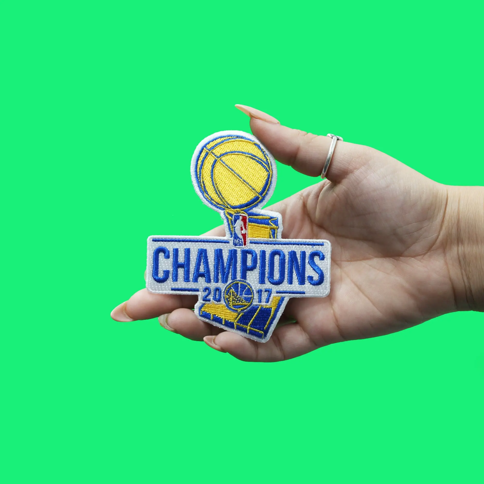 2017 NBA Finals Champions Golden State Warriors Jersey Patch - Image 3