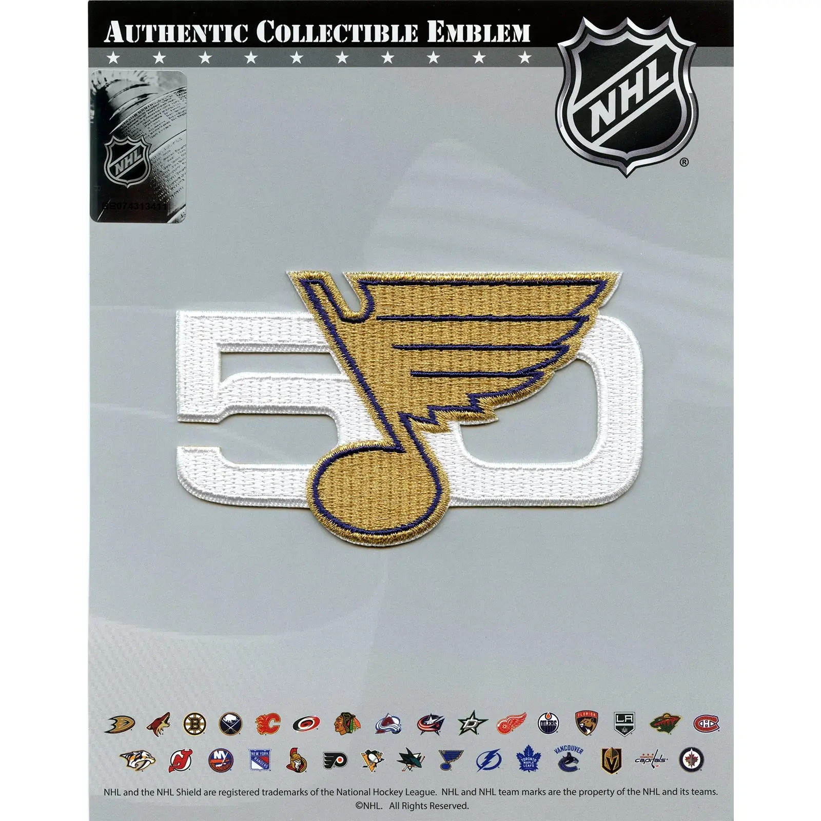 2017 Official St. Louis Blues 50th Anniversary Jersey Patch