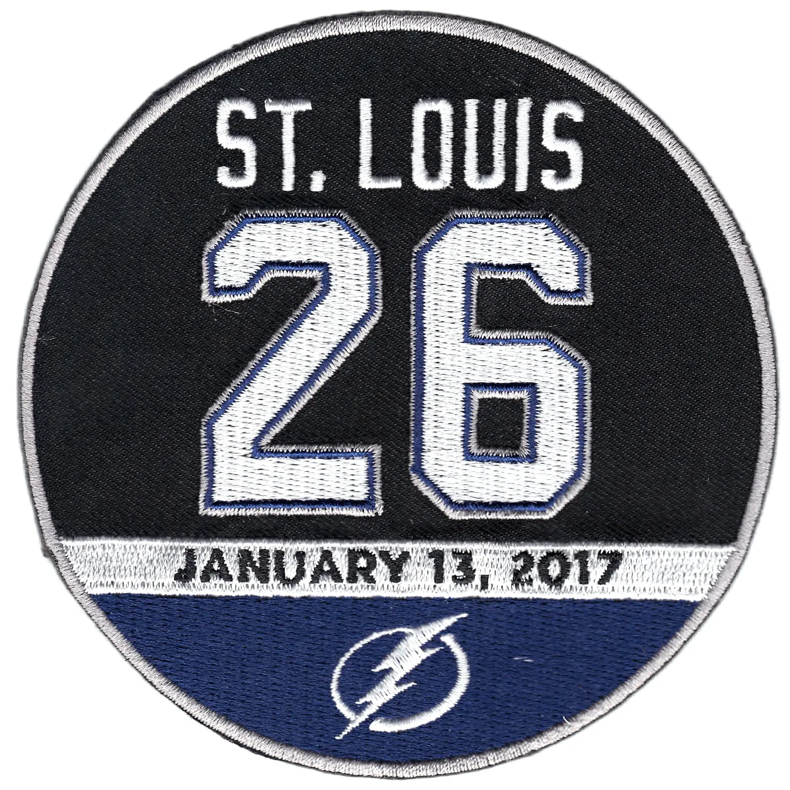 2017 Tampa Bay Lightning Marty St. Louis #26 Retirement Jersey Patch