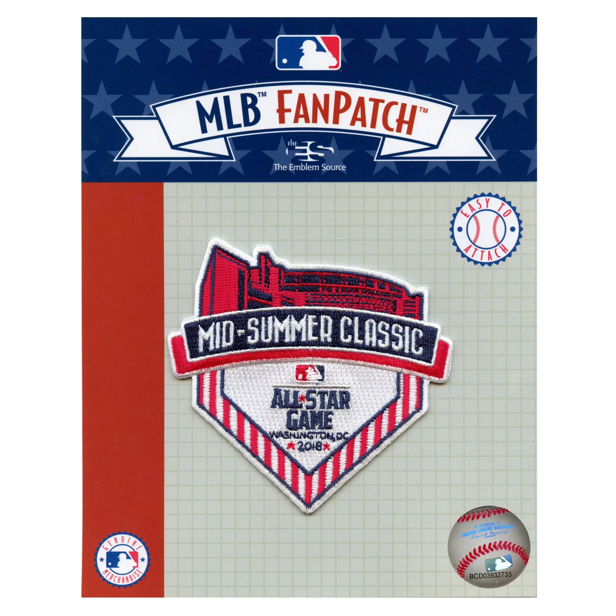 2018 MLB All Star Game Mid-Summer Classic Washington DC Patch Baseball Sport Nationals Embroidered Iron On - Image 2