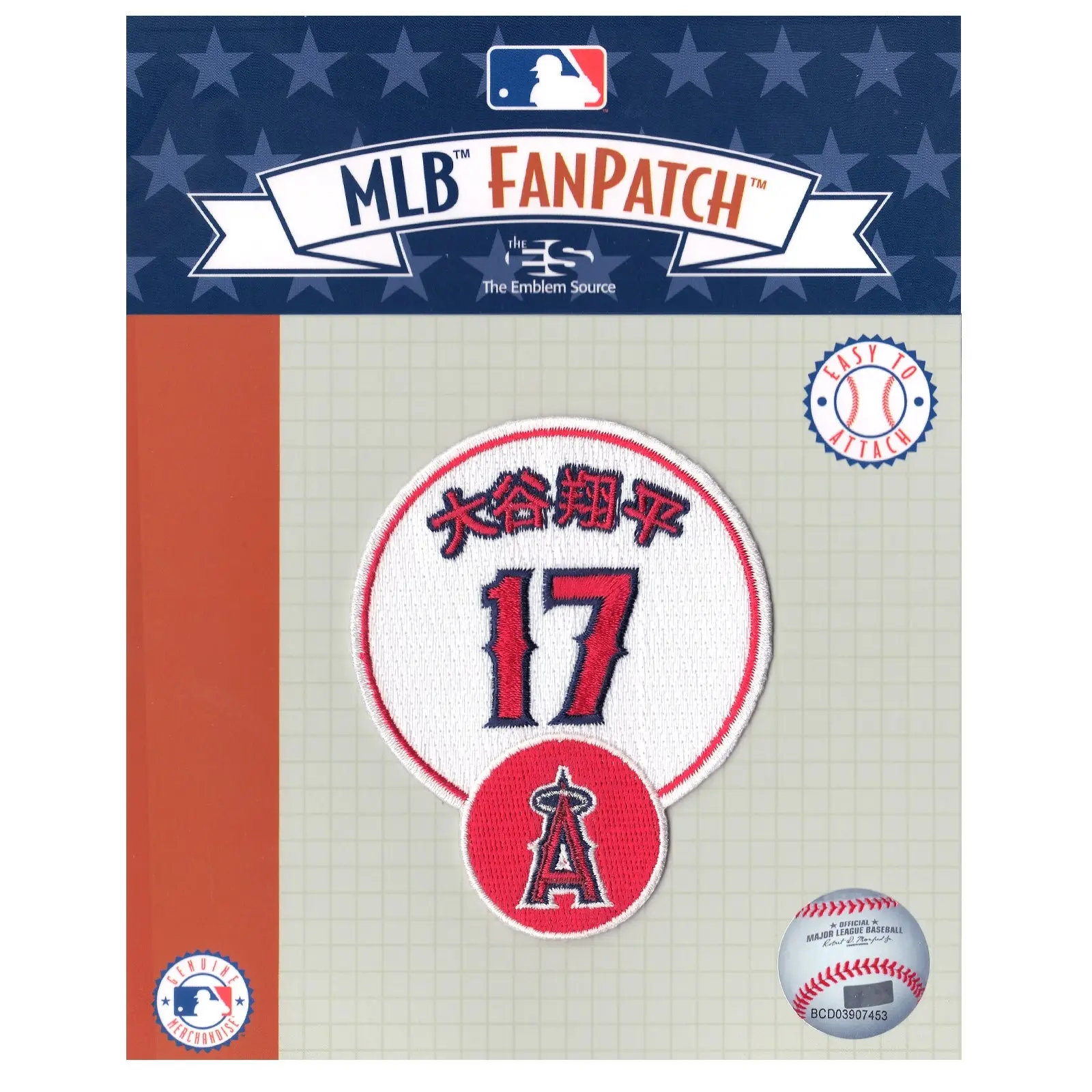 2018 Shohei Ohtani Los Angeles Angels "17" Japanese Fan Patch Jersey