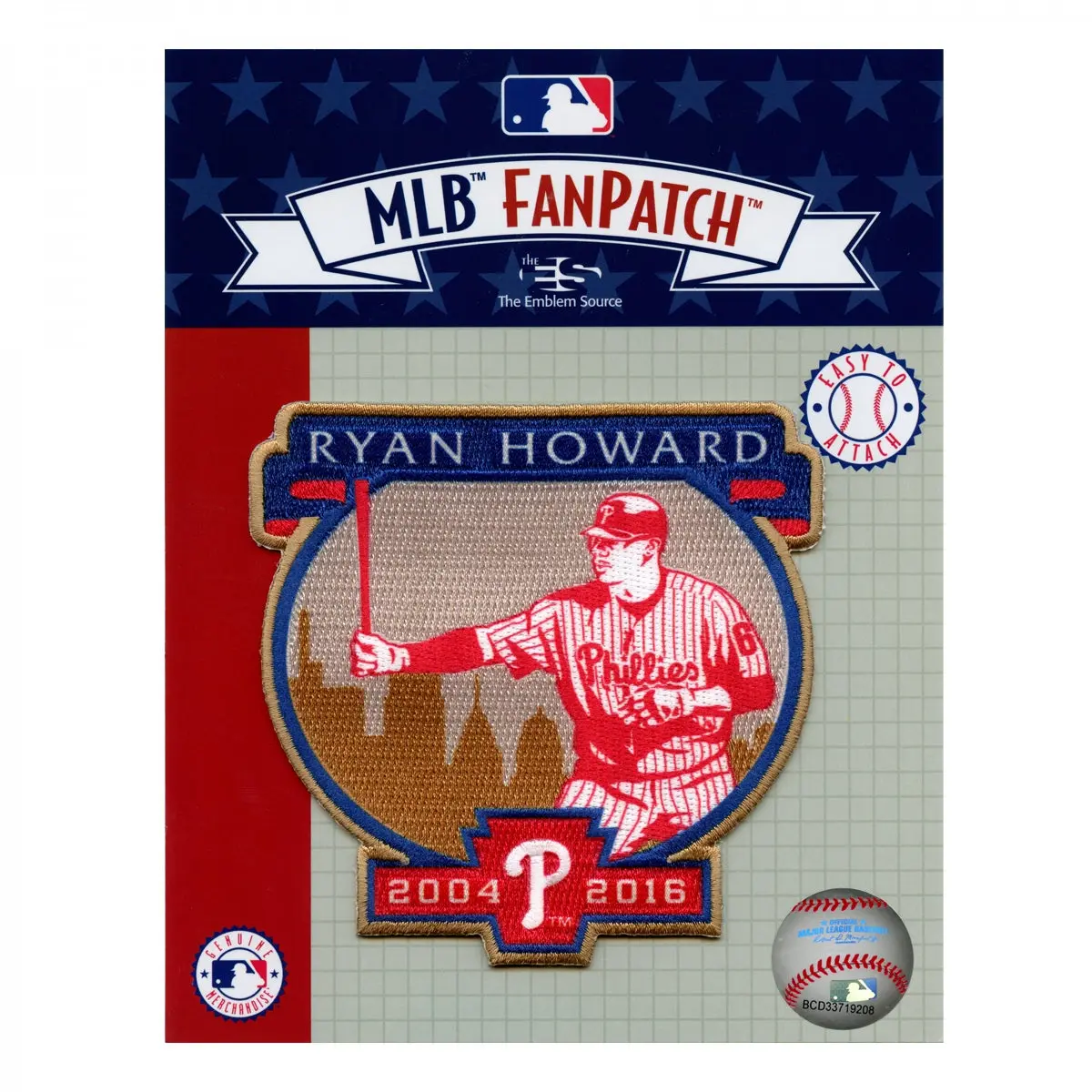 2019 Philadelphia Phillies Ryan Howard Retirement #6 Jersey Retirement Patch