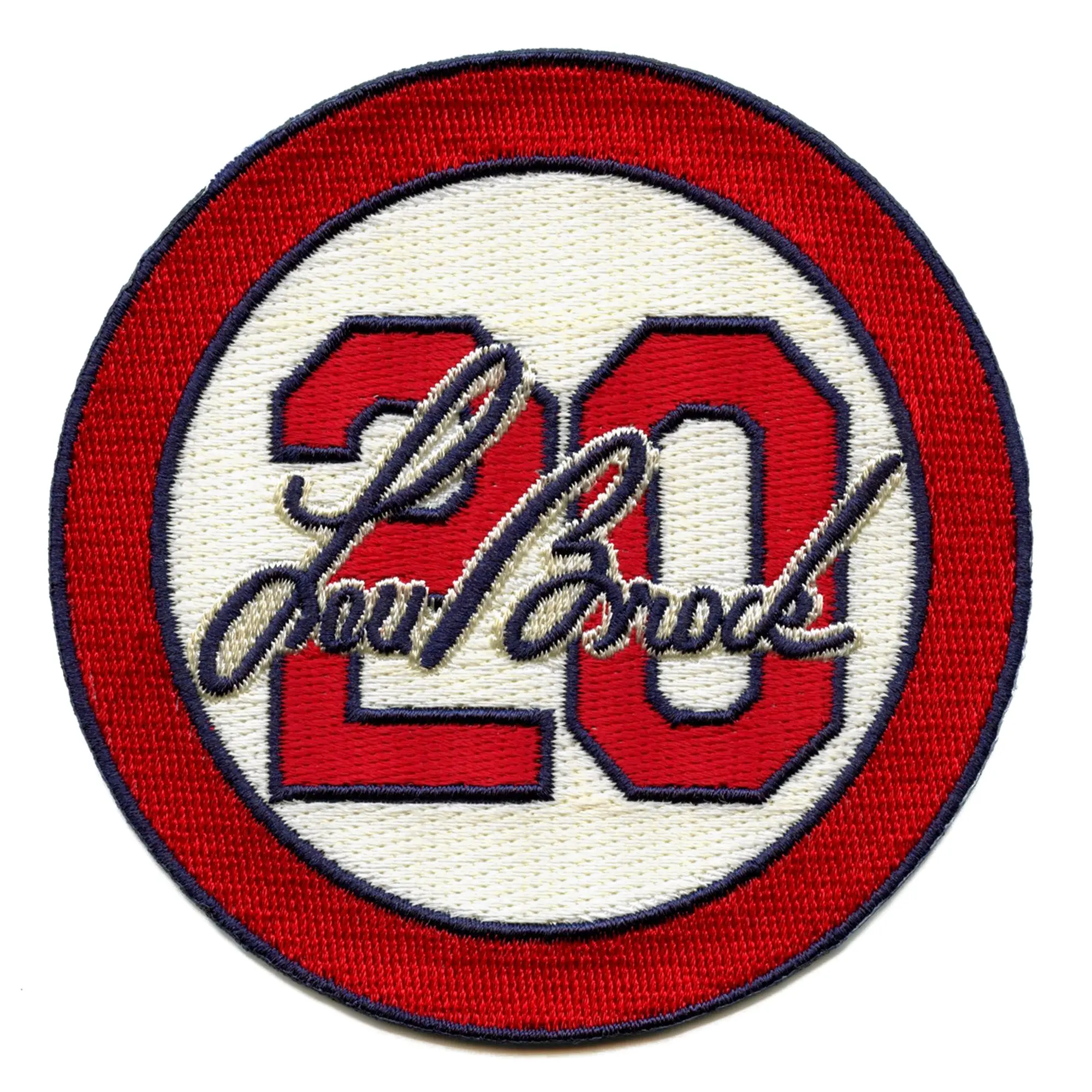 2020 Lou Brock #20 St Louis Cardinals Cream Memorial Patch - Image 2