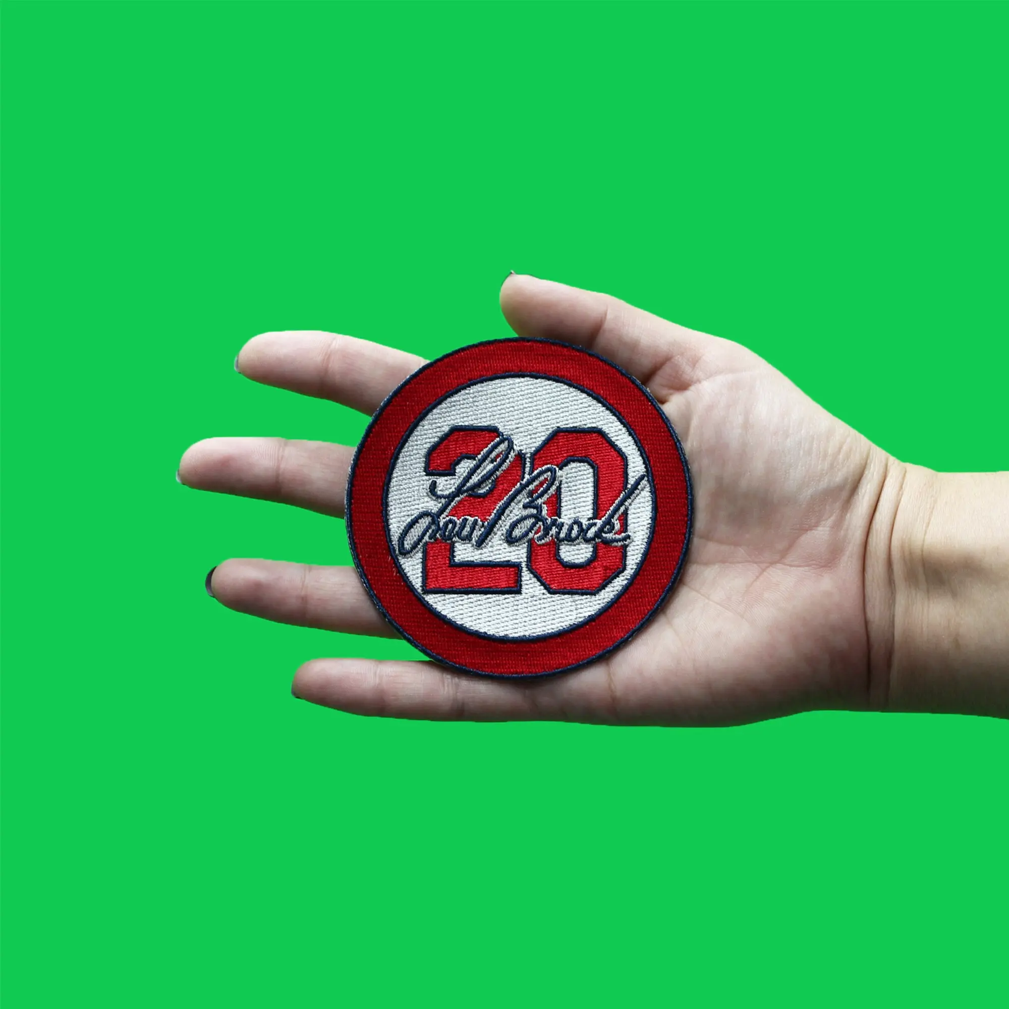 2020 Lou Brock #20 St Louis Cardinals Silver Memorial Patch - Image 3