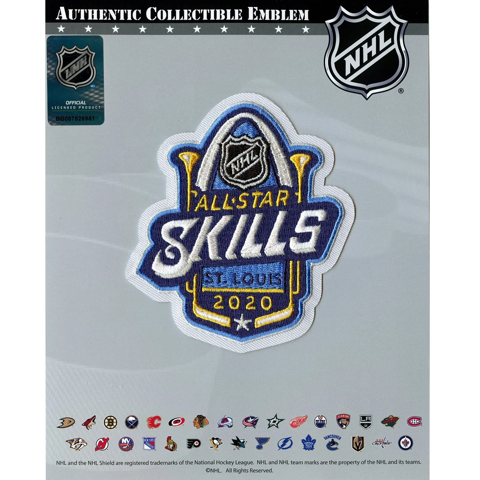2020 Official NHL All Star Skills St Louis Blues Jersey Patch