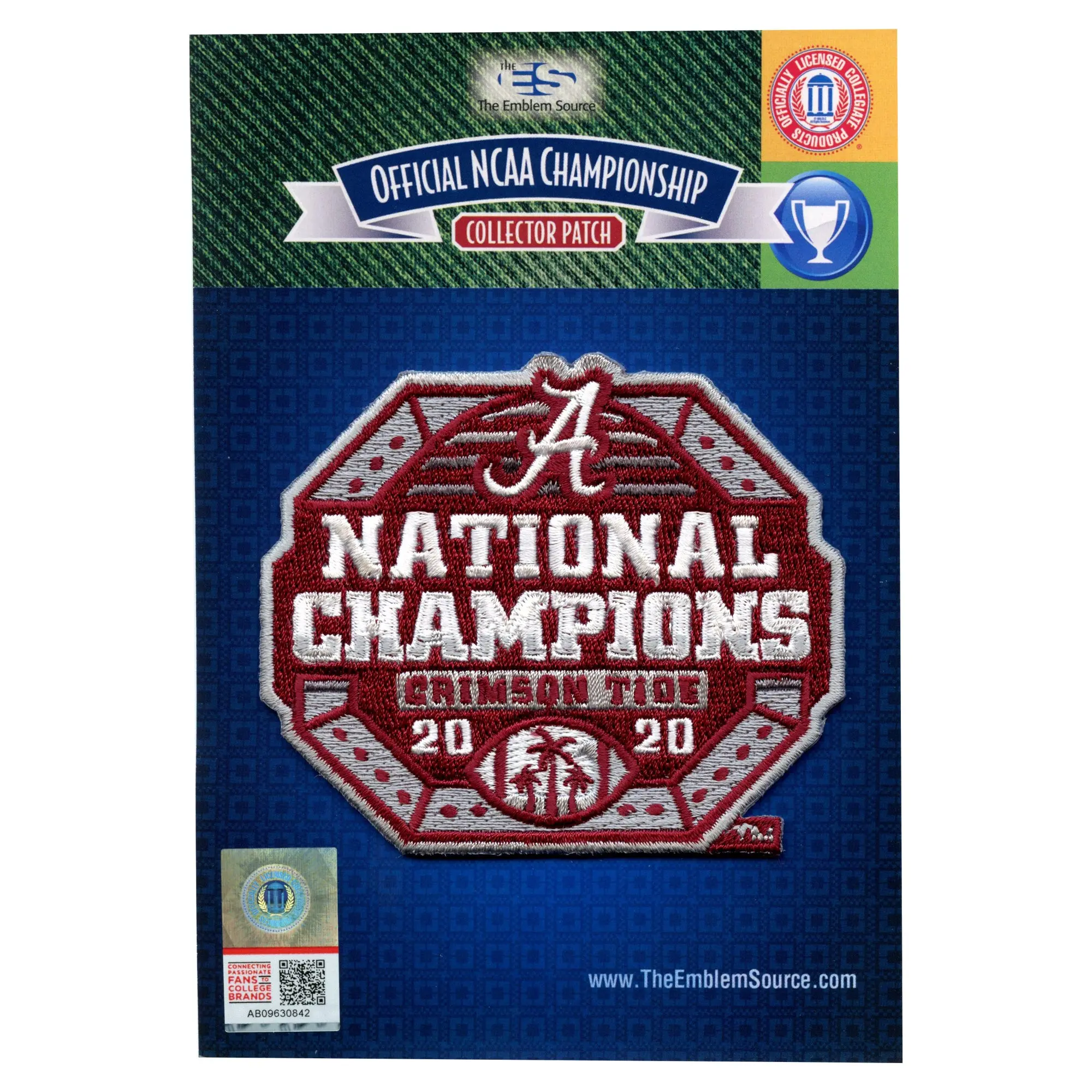 2020 College National Champions Alabama Crimson Tide Football Patch - Image 2
