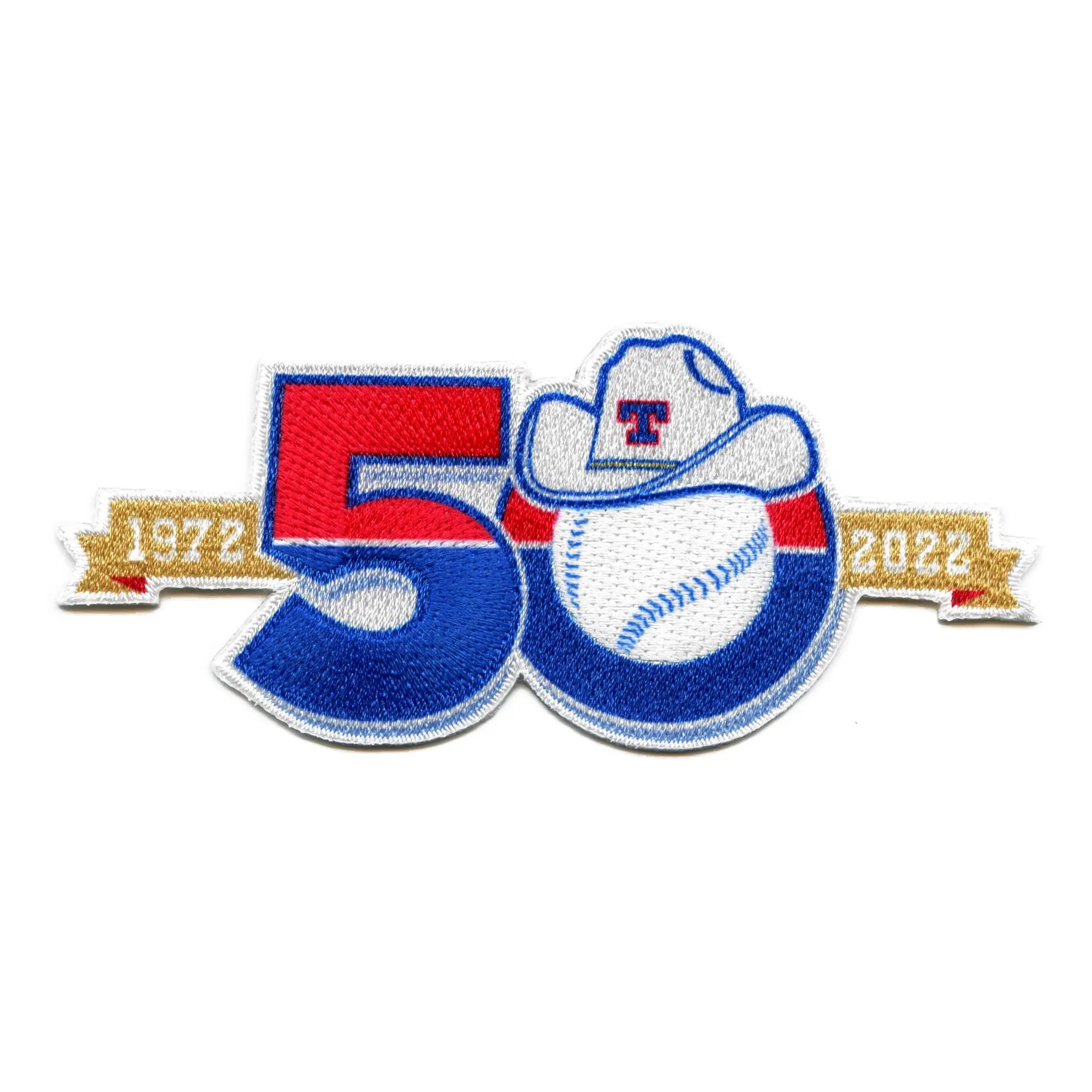 2021 Texas Rangers 50th Anniversary MLB Embroidered Jersey Patch - Image 2
