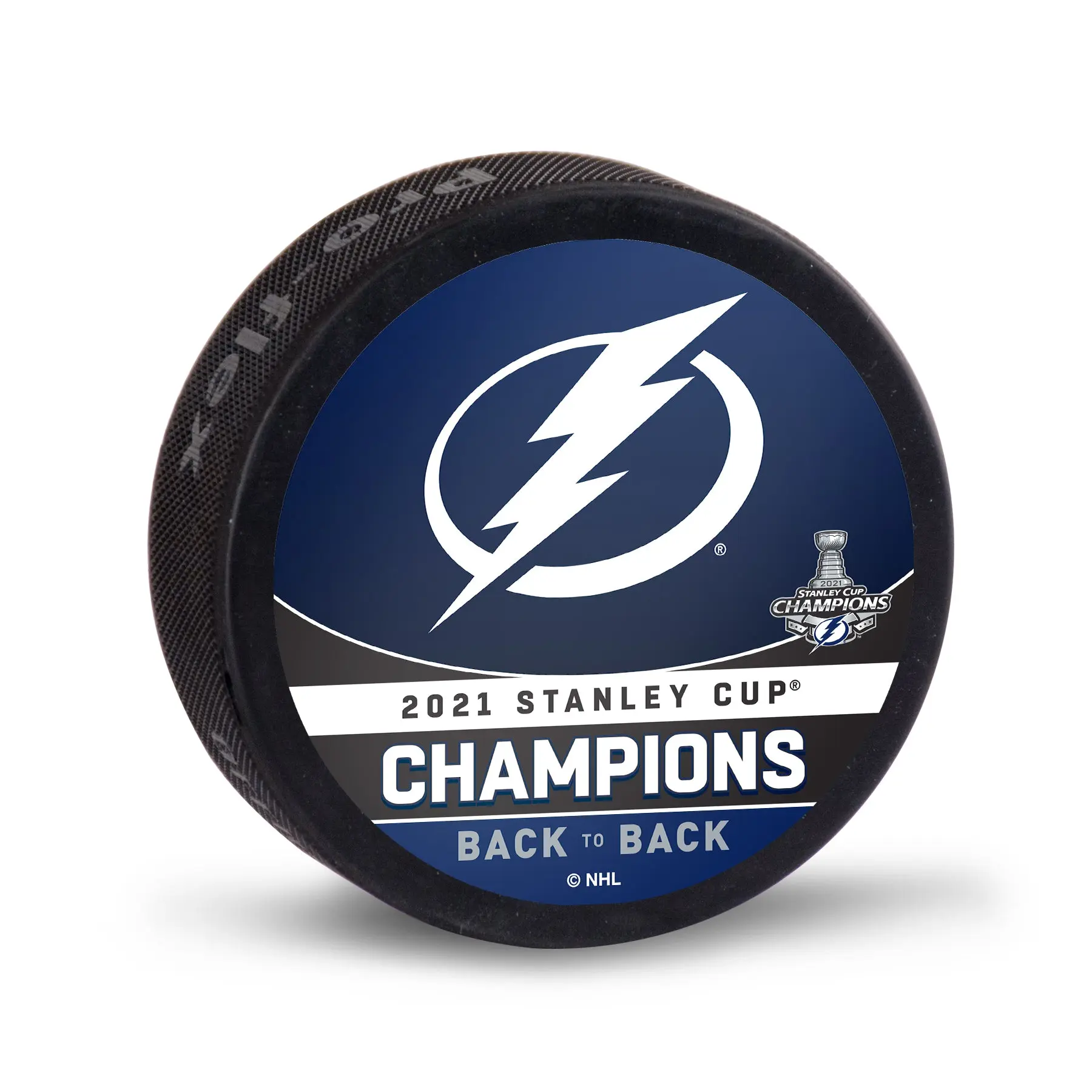 2021 NHL Stanley Cup Final Champions Tampa Bay Lightning Souvenir Puck