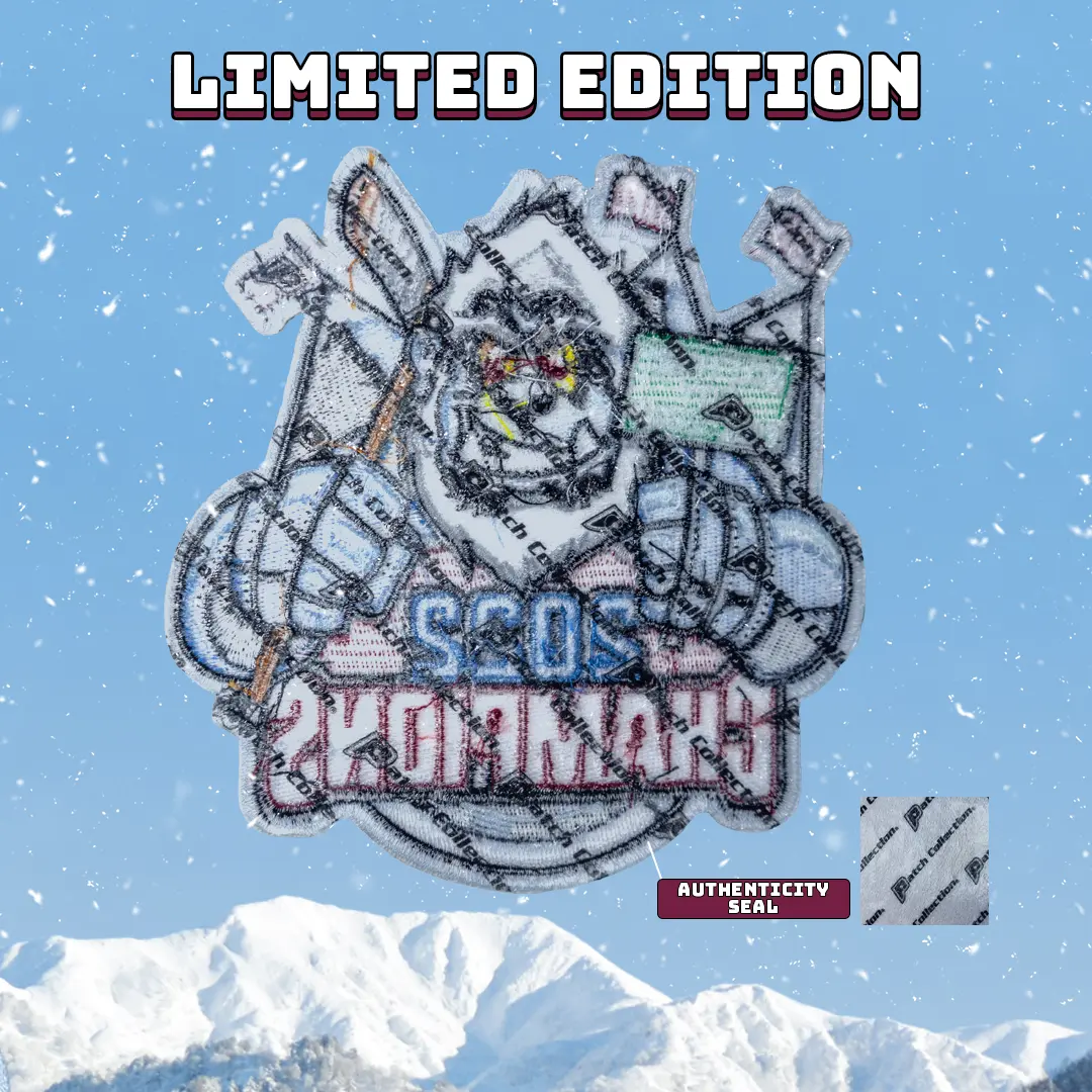 2022 Champions Denver Colorado Yeti Mascot Hockey Parody Embroidered Limited Patch - Image 2