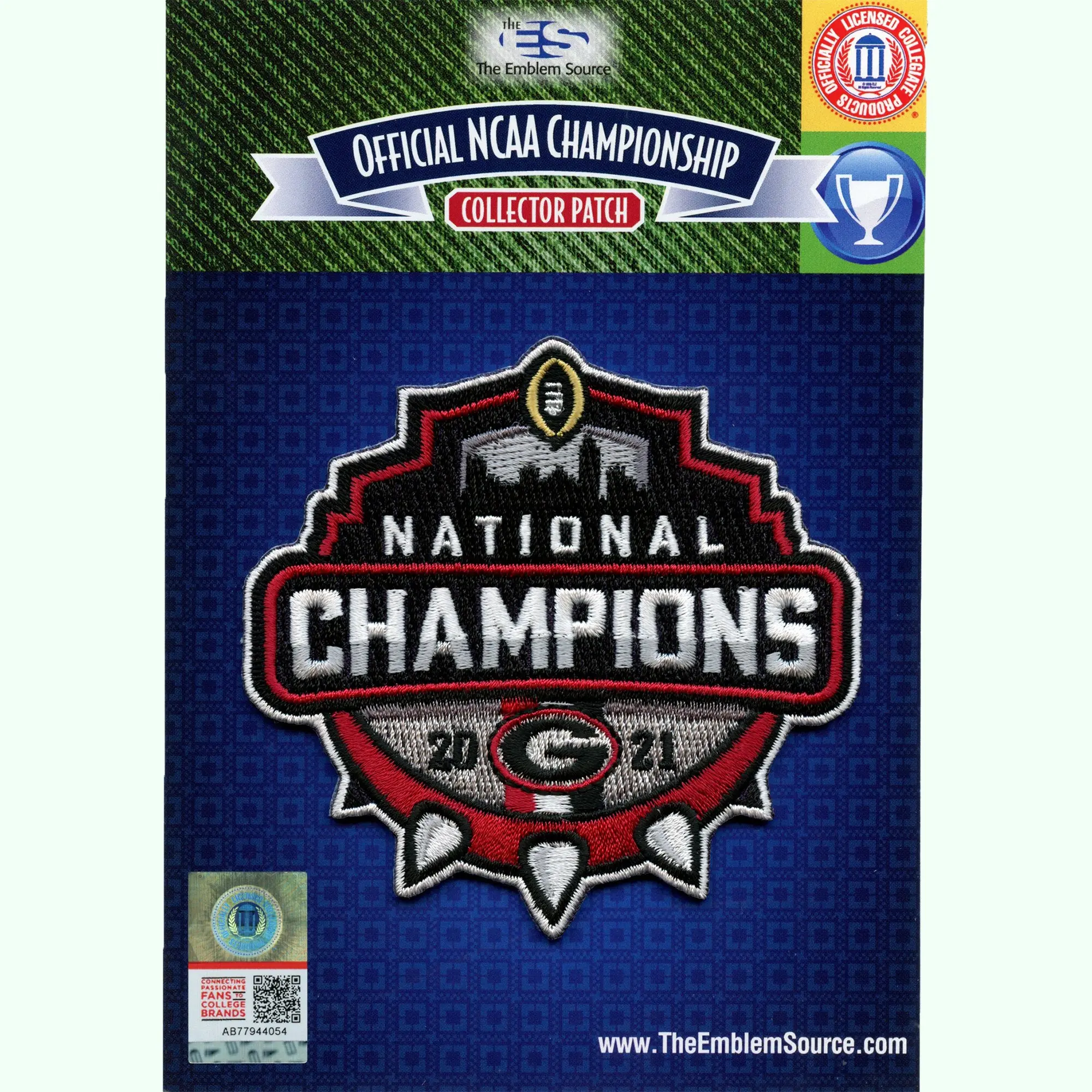 2021 College National Champions Georgia Bulldogs Football Patch