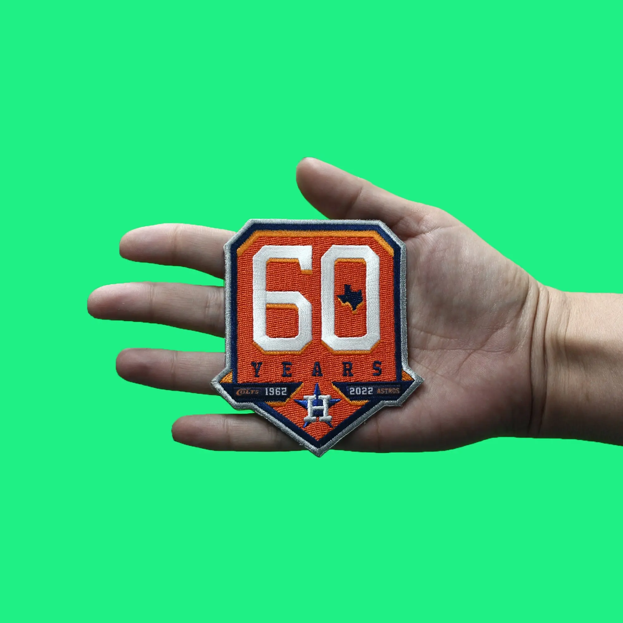 2022 Houston Astros 60th Anniversary Jersey Sleeve Patch - Image 3