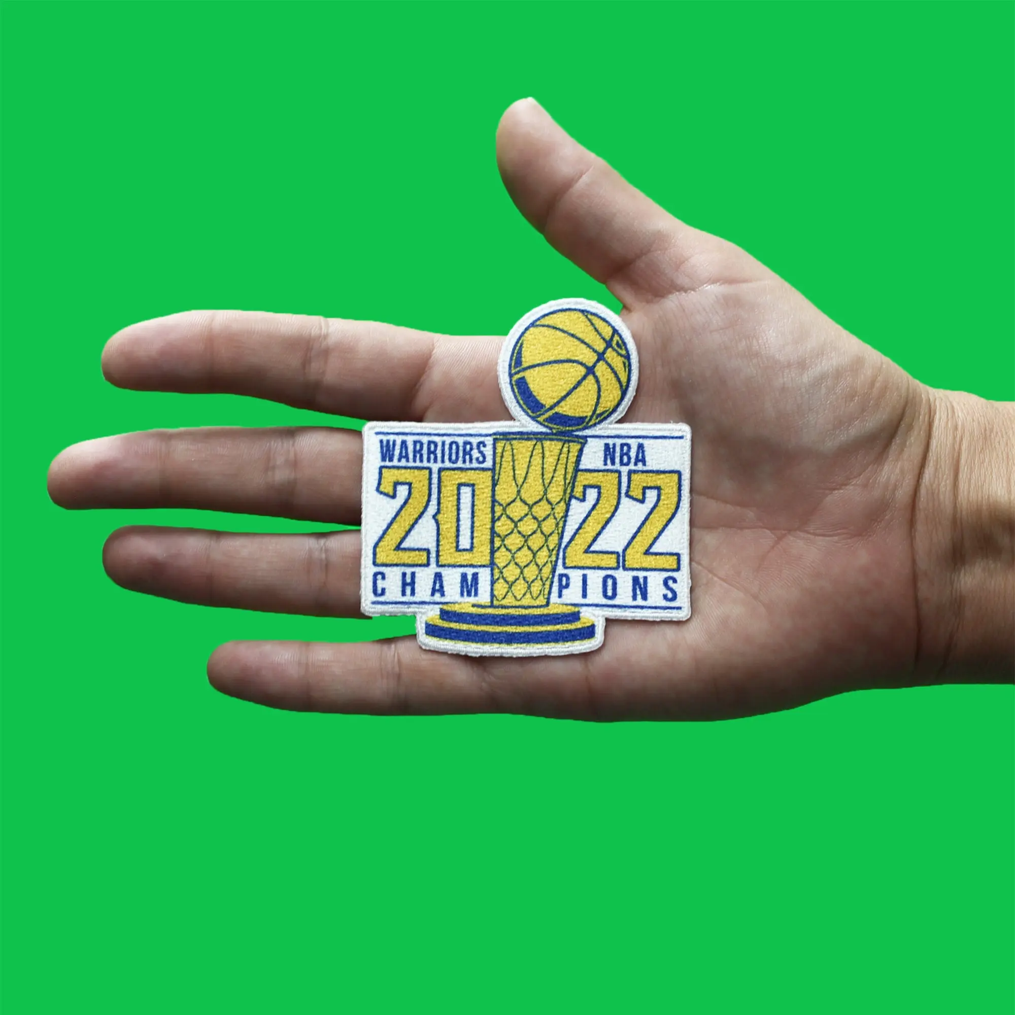 2022 NBA Finals Champions Golden State Warriors Bold Trophy Patch - Image 3
