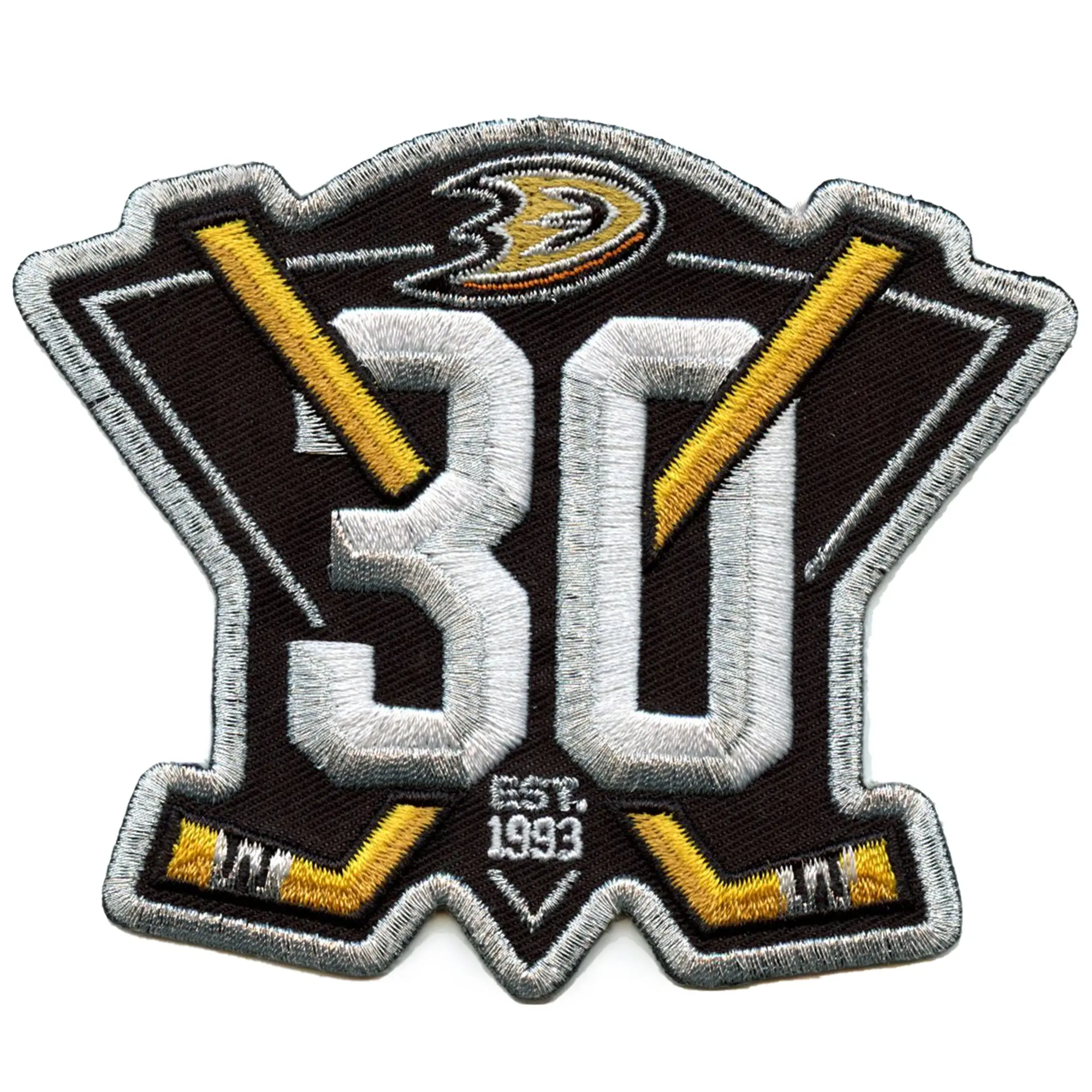 2023 Anaheim Ducks Team 30th Anniversary Season Logo Jersey Patch - Image 2
