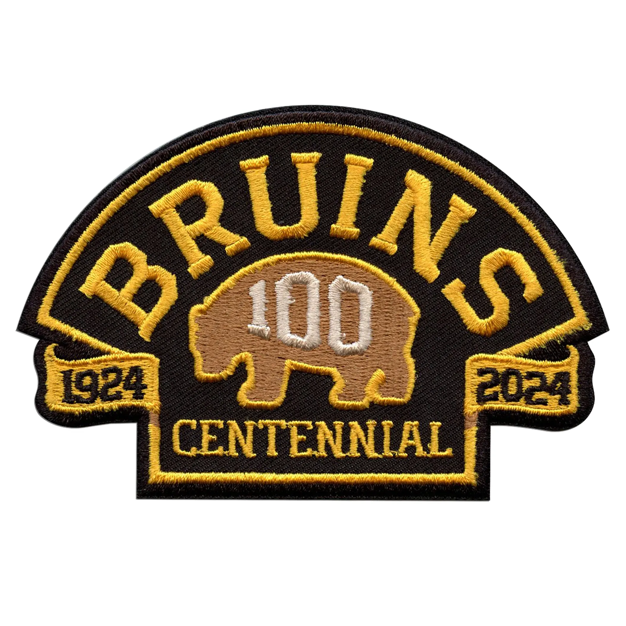 2023 Boston Bruins Team Bronze 100th Anniversary Season Logo Jersey Patch - Image 2
