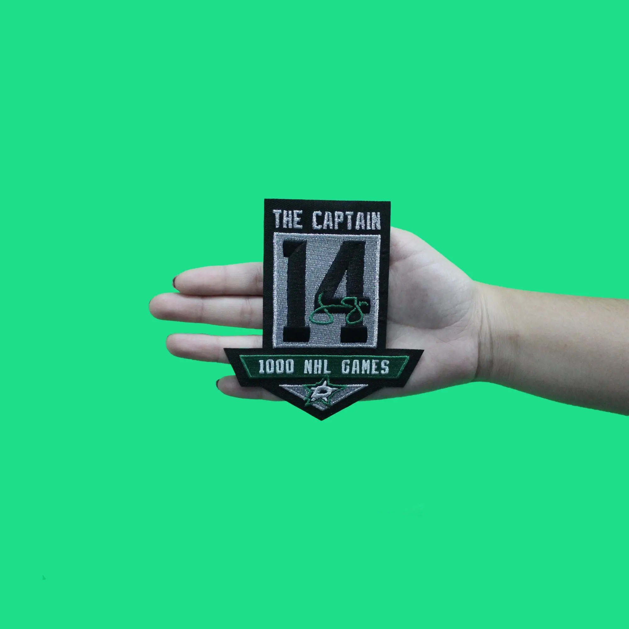 2023 Dallas Stars Jamie Benn 1000th NHL Game Ceremony Jersey Patch (The Captain) - Image 3