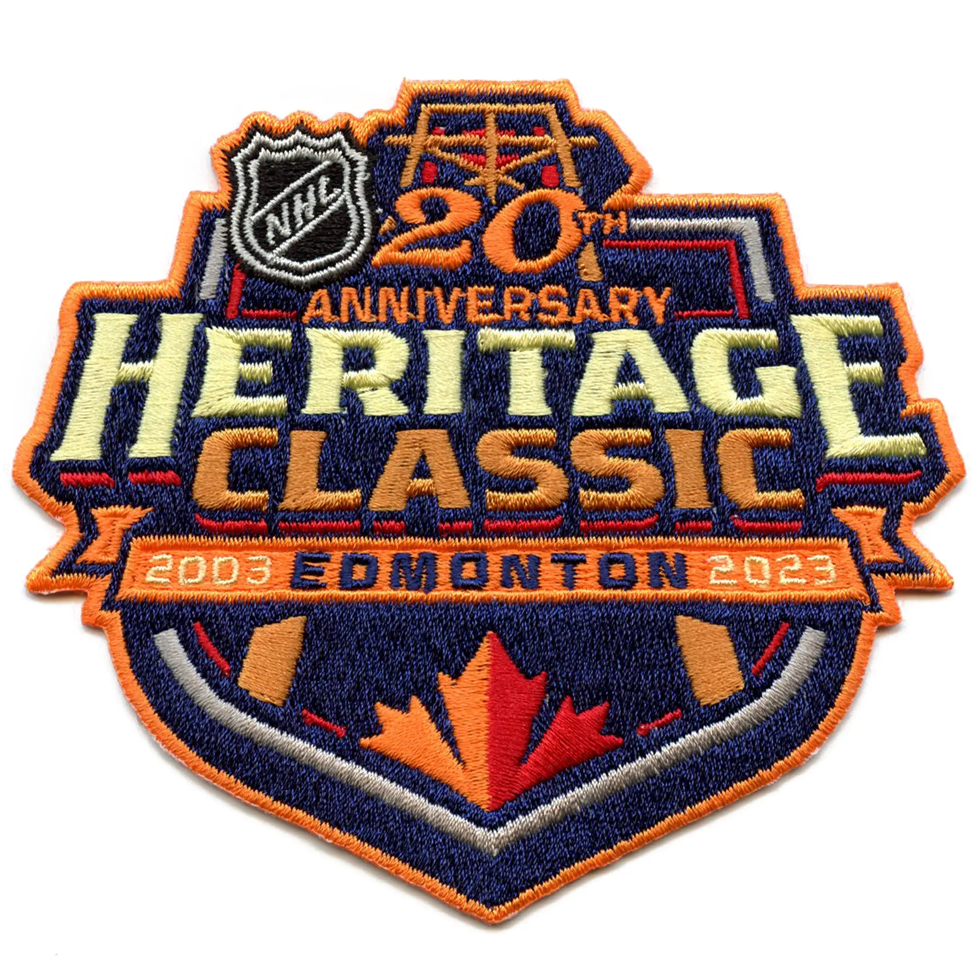 2023 NHL Tim Hortons Heritage Classic Jersey Embroidery Patch Edmonton Oilers Calgary Flames - Image 2