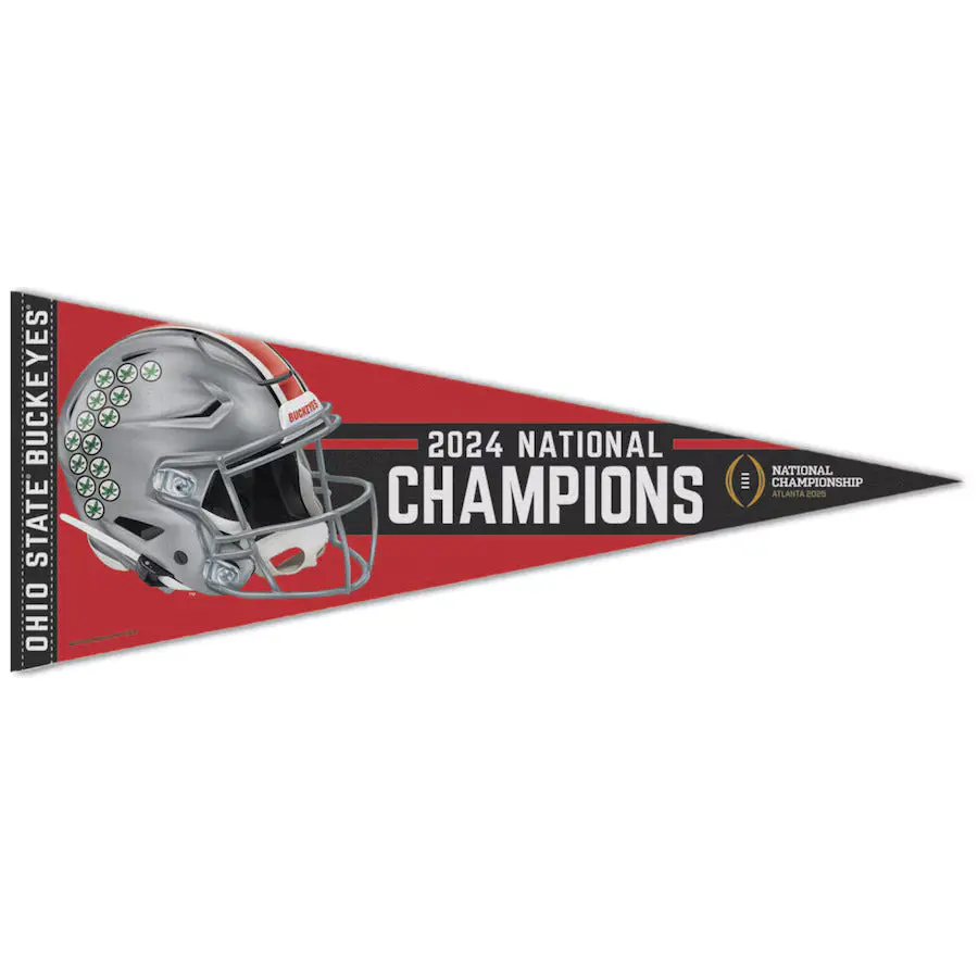 2024 College National Champions Game Ohio State Buckeyes Pennant