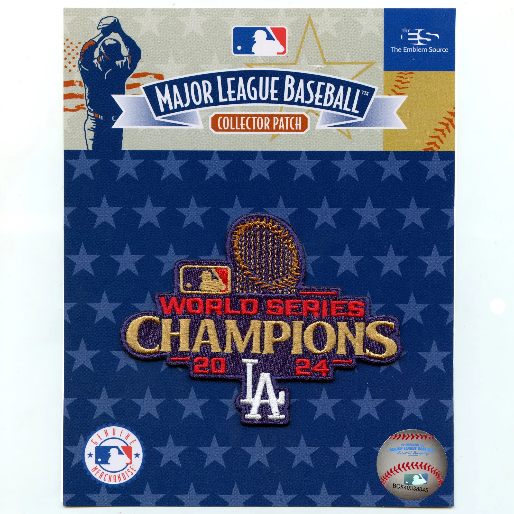 2024 MLB World Series Champions Los Angeles Dodgers Gold Ceremony Jersey Patch - Image 2