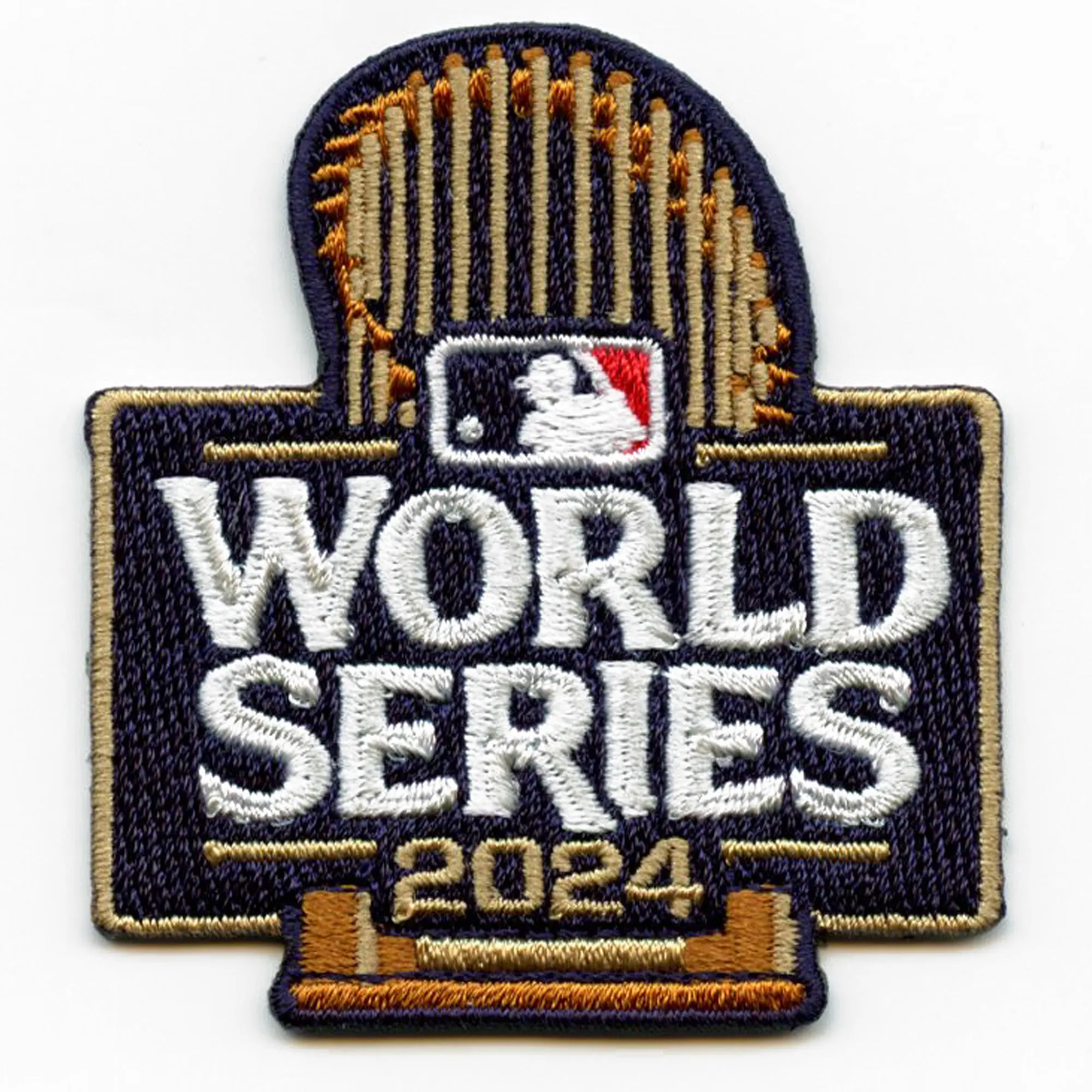 2024 MLB World Series Hat Jersey Patch Embroidered New York Yankees Los Angeles Dodgers - Image 2