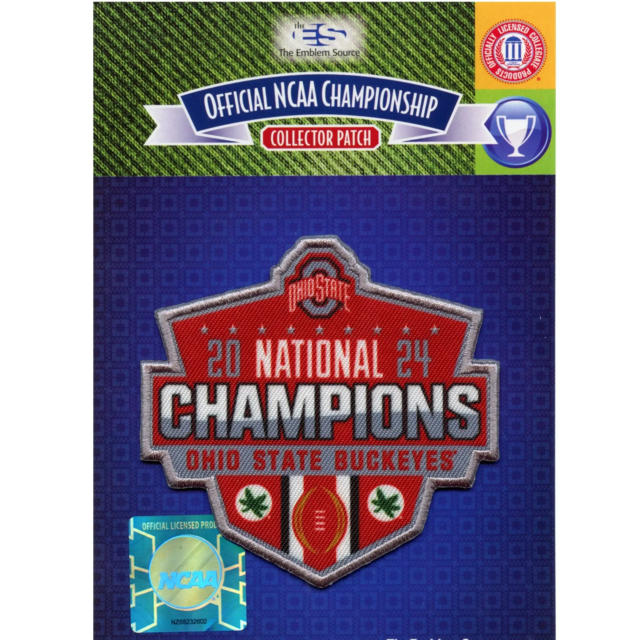 2024 Ohio State Buckeyes National Champions Football Patch Sublimated Embroidered