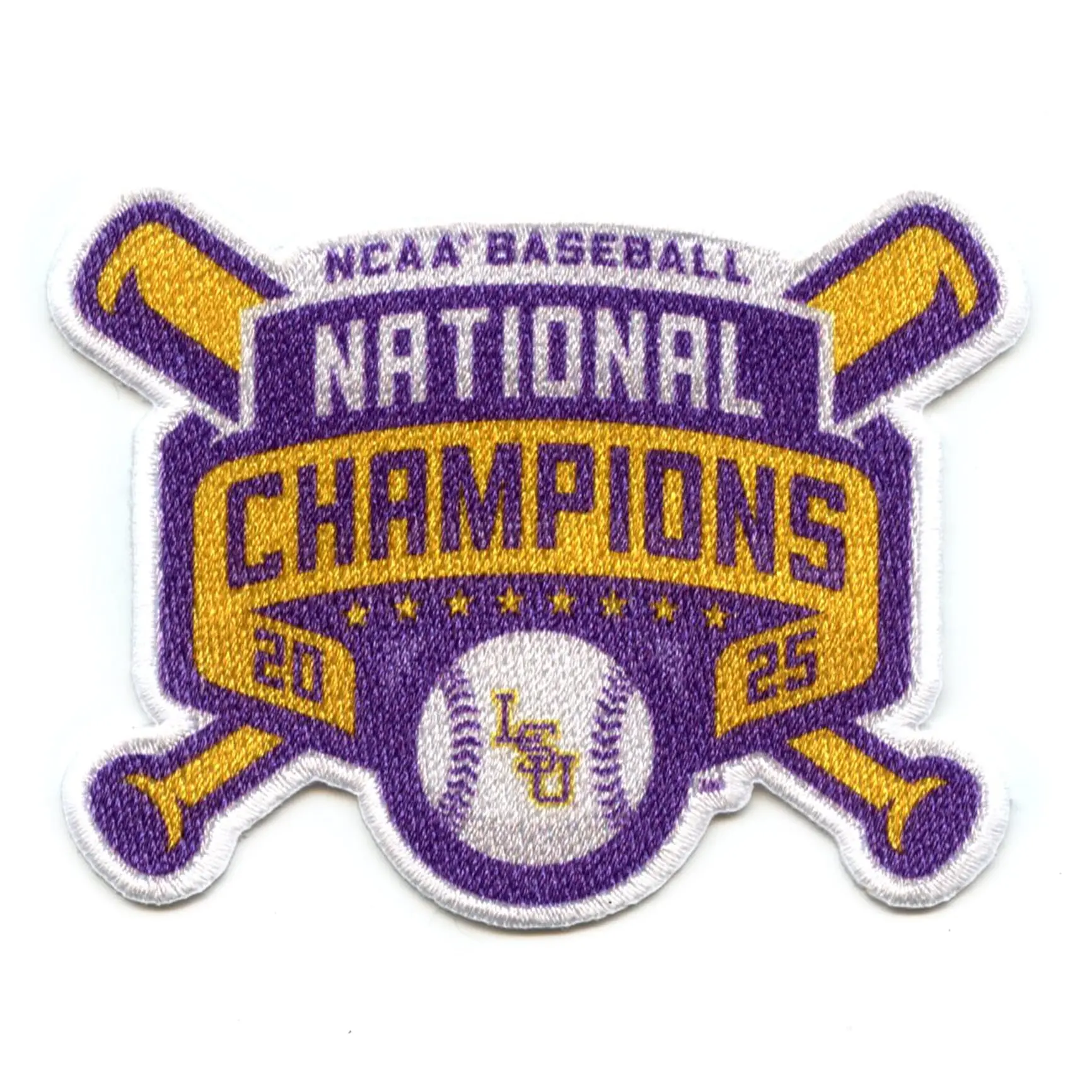 2025 NCAA Men's College World Series Champions LSU Tigers Jersey Patch - Image 2