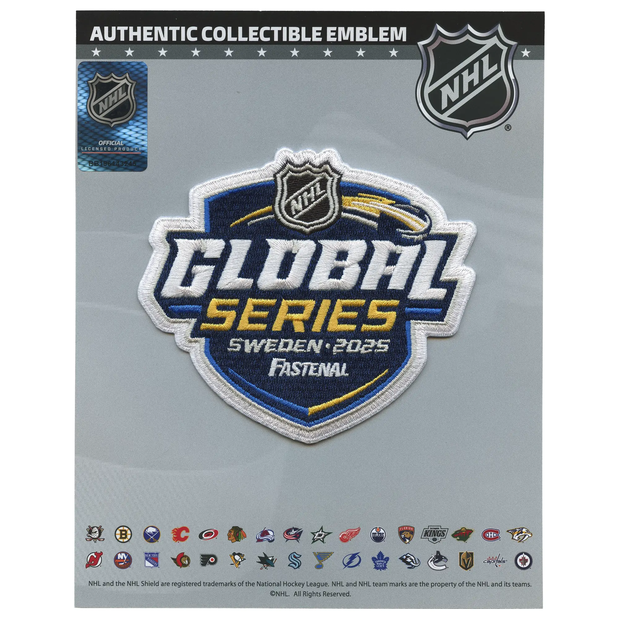 2025 NHL Global Series Pittsburgh Penguins Nashville Predators Jersey Patch (Sweden) - Image 2