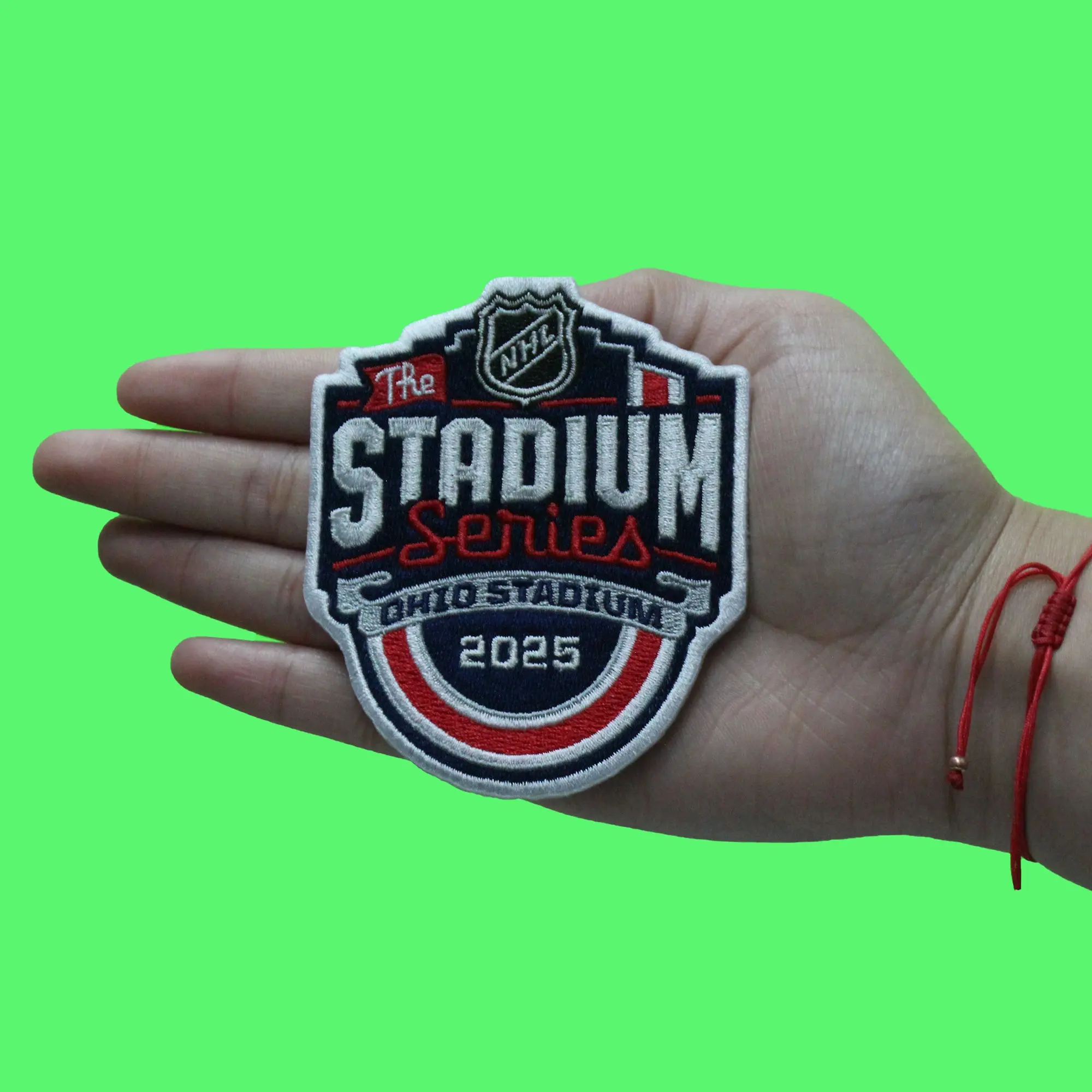 2025 NHL Stadium Series Game Jersey Patch Columbus Blue Jackets Detroit Red Wings - Image 3