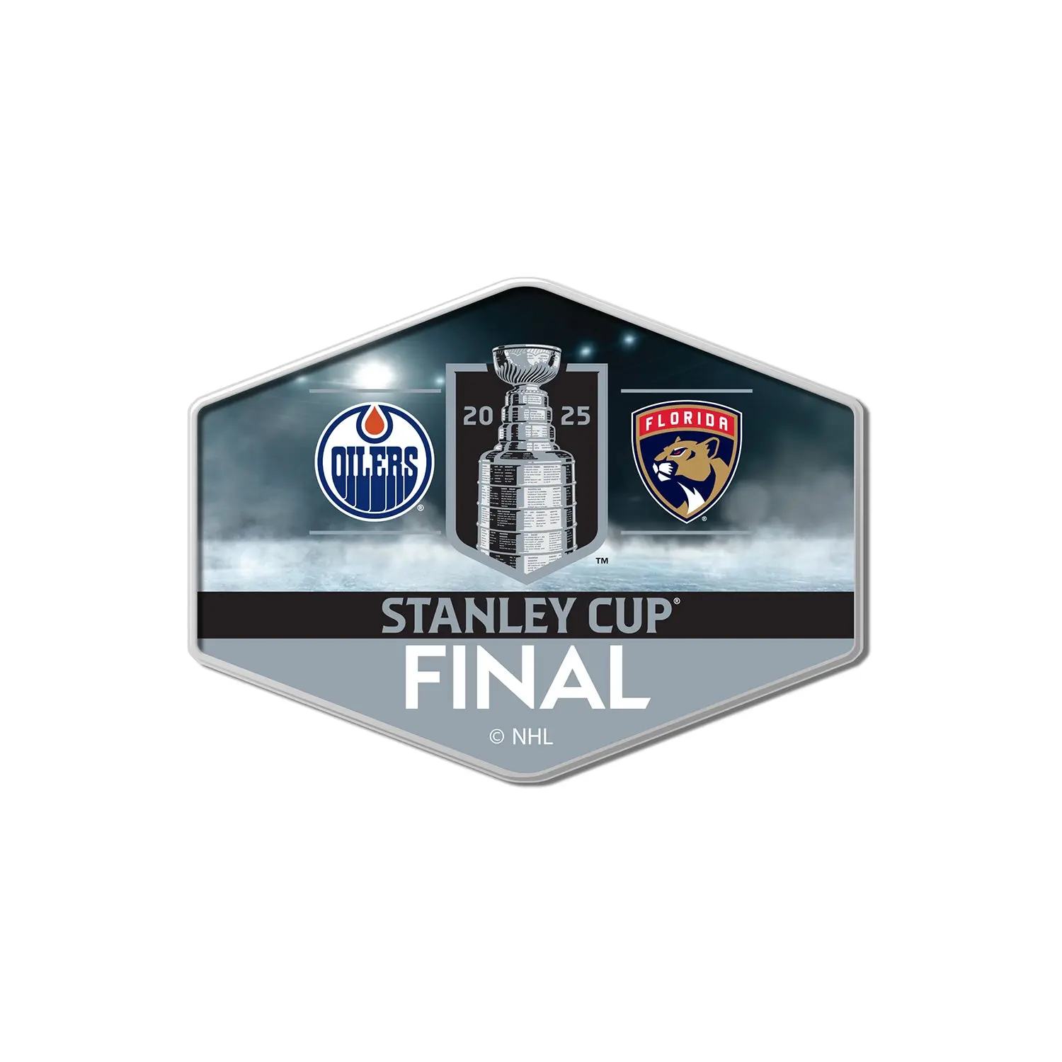 2025 NHL Stanley Cup Final Florida Panthers Edmonton Oilers Dueling Pin - Image 2