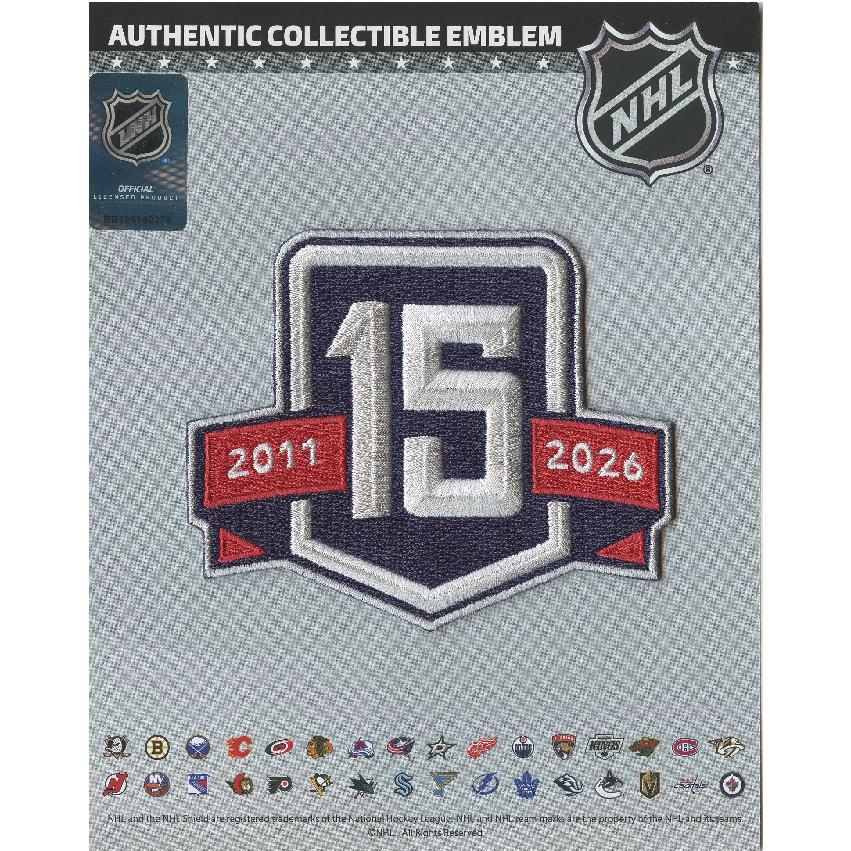 2025 Winnipeg Jets 15th Anniversary Logo Jersey Embroidered Patch Red Banner