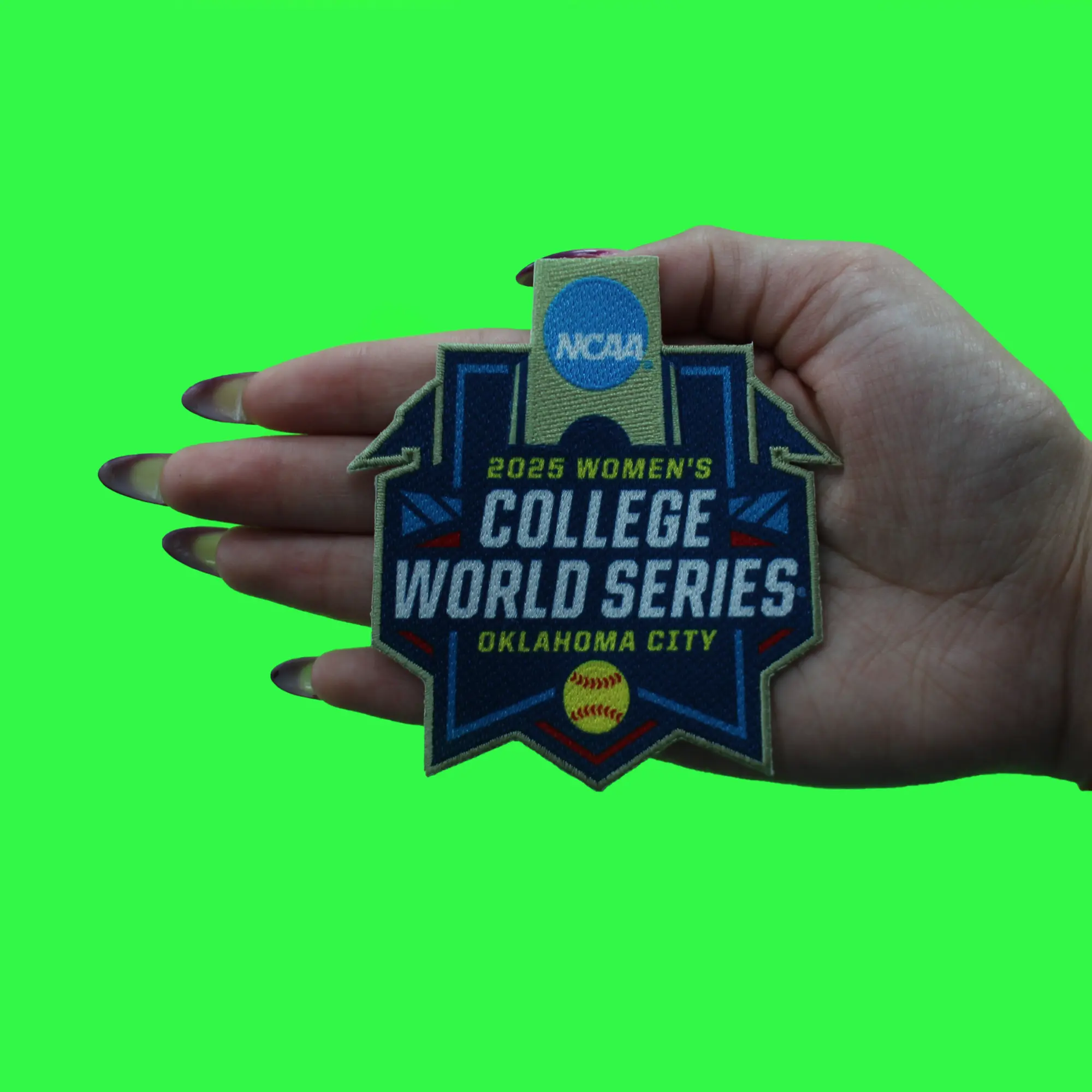 2025 Women's Softball NCAA College World Series Patch Oklahoma City Sublimation - Image 2