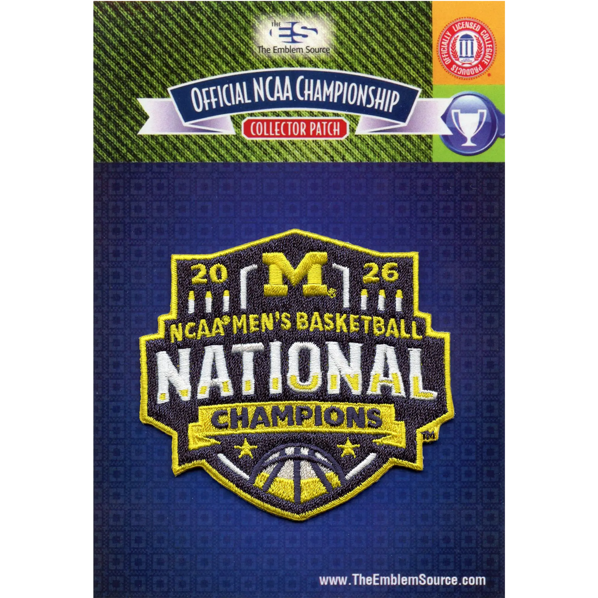 2026 Men's Basketball Michigan Wolverines National Champions Patch - Image 2
